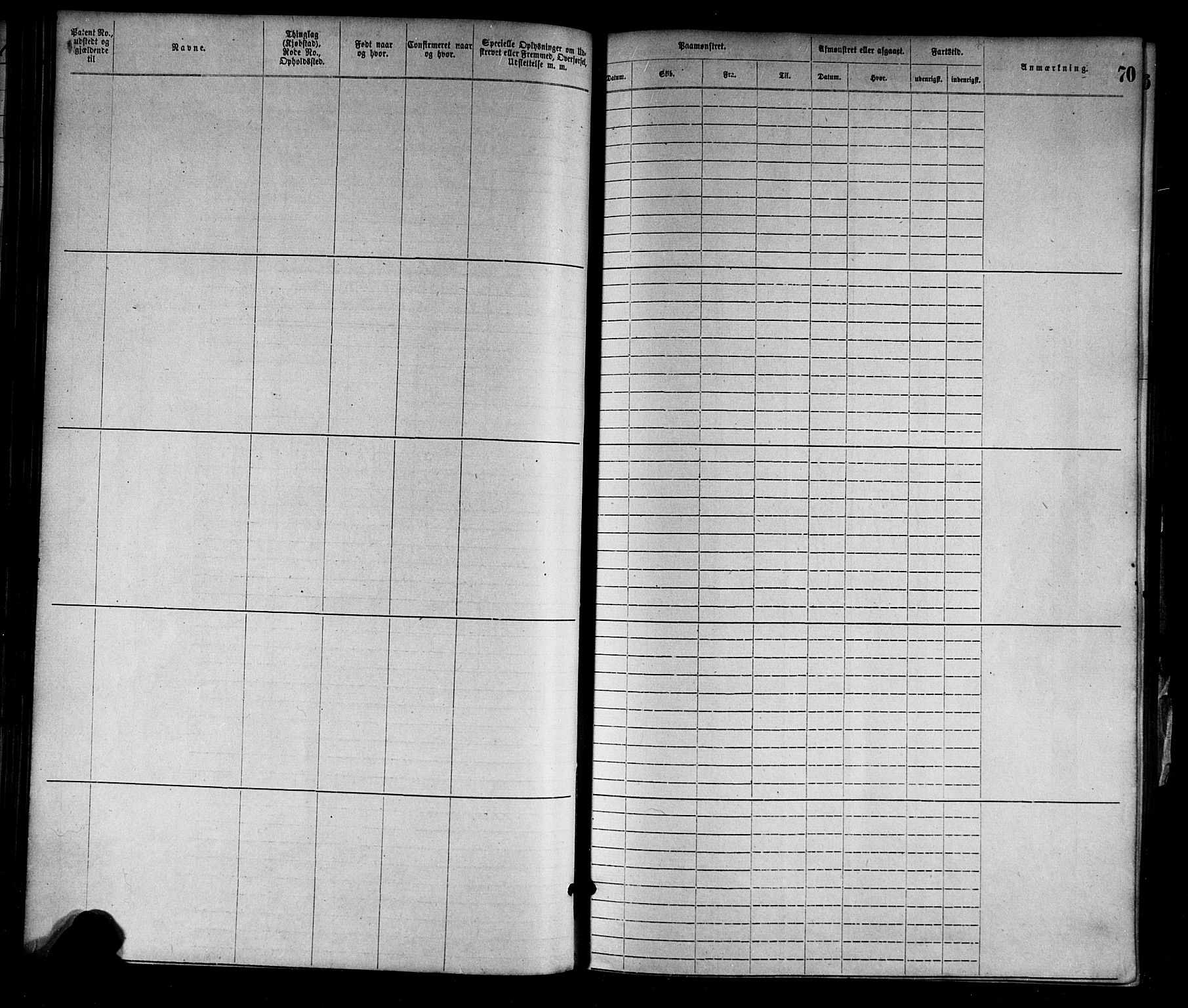 Mandal mønstringskrets, SAK/2031-0016/F/Fa/L0001: Annotasjonsrulle nr 1-1920 med register, L-3, 1869-1881, s. 98
