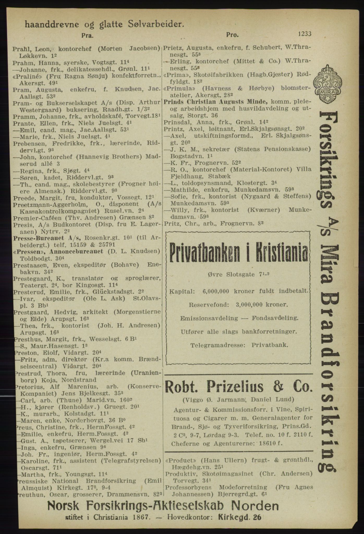 Kristiania/Oslo adressebok, PUBL/-, 1918, s. 1258