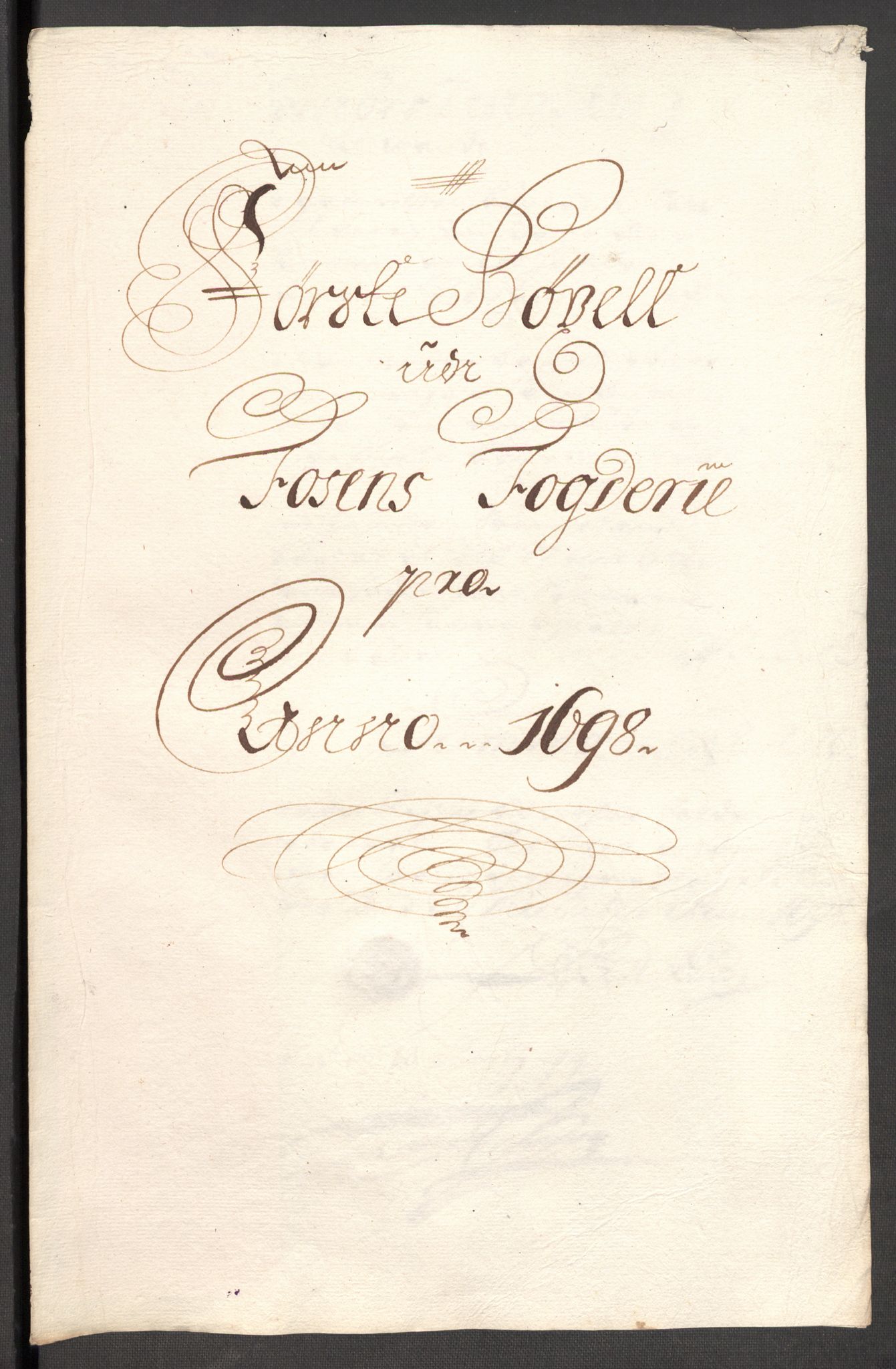 Rentekammeret inntil 1814, Reviderte regnskaper, Fogderegnskap, RA/EA-4092/R57/L3853: Fogderegnskap Fosen, 1698-1699, s. 44