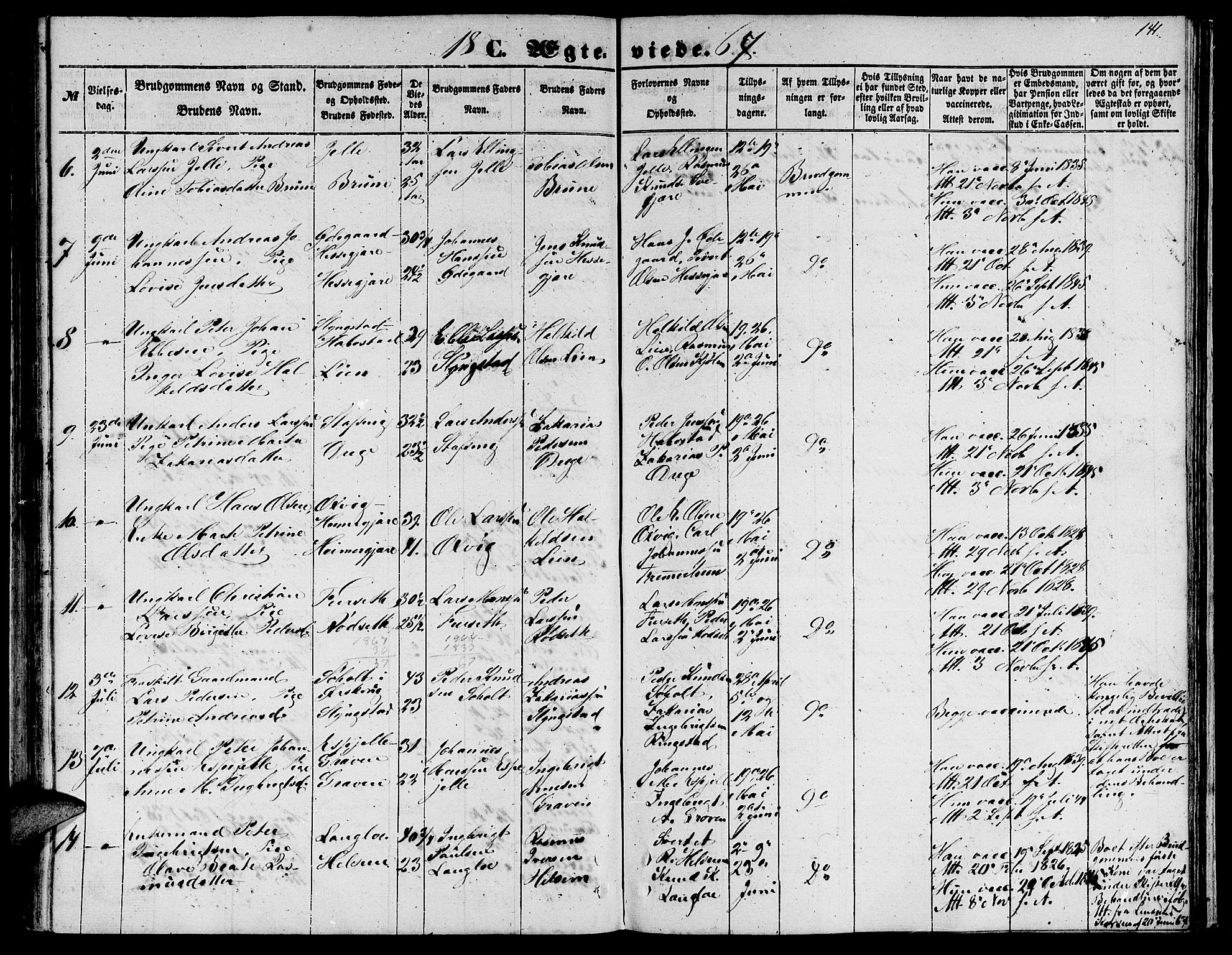 Ministerialprotokoller, klokkerbøker og fødselsregistre - Møre og Romsdal, SAT/A-1454/520/L0291: Klokkerbok nr. 520C03, 1854-1881, s. 141