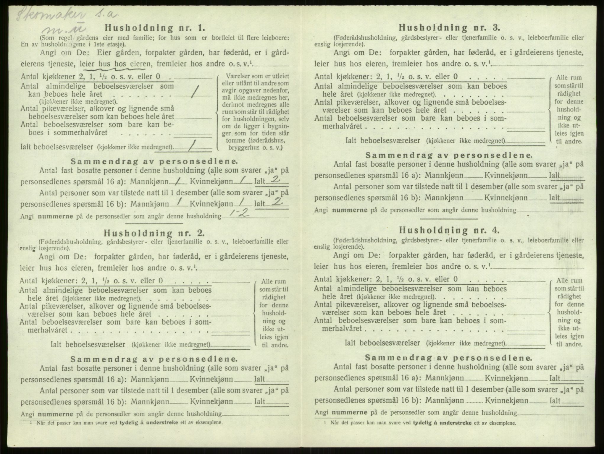 SAB, Folketelling 1920 for 1422 Lærdal herred, 1920, s. 519