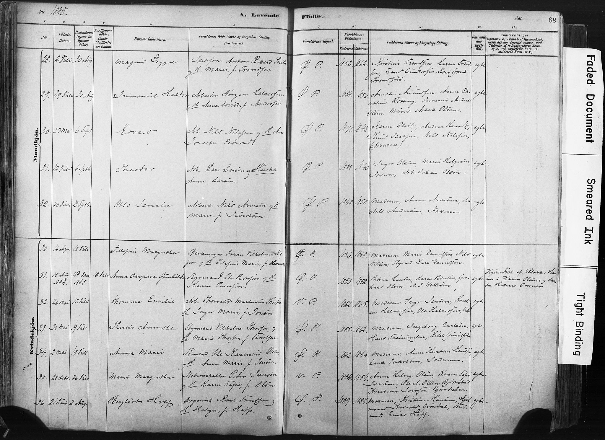 Porsgrunn kirkebøker , AV/SAKO-A-104/F/Fa/L0008: Ministerialbok nr. 8, 1878-1895, s. 68