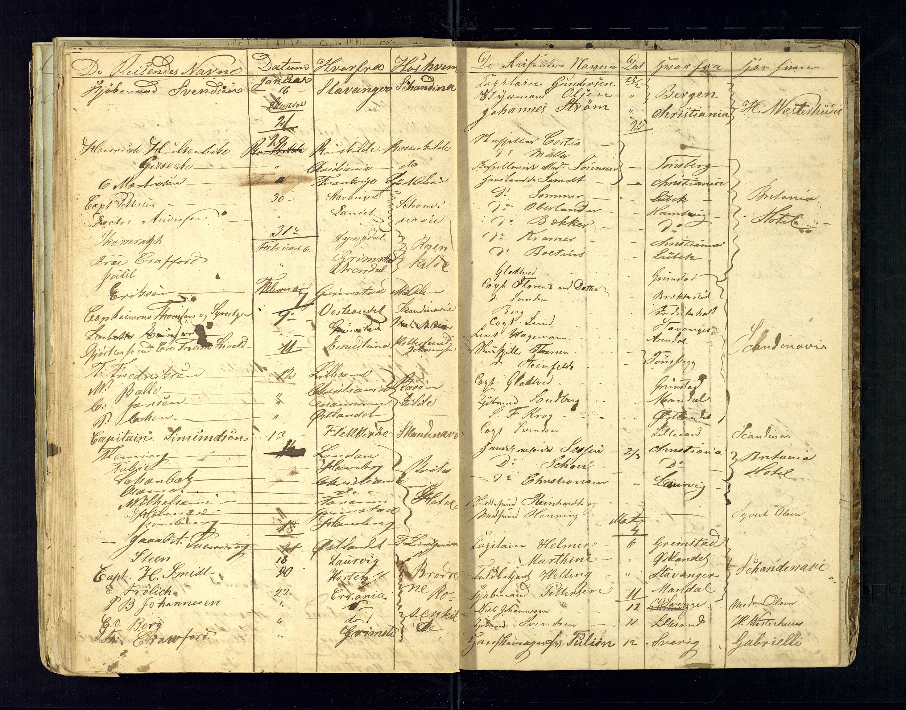 Kristiansand politikammer, AV/SAK-1243-0004/K/Ka/L0224D: Reisepassprotokoll anviste reisepass, 1853-1857, s. 65