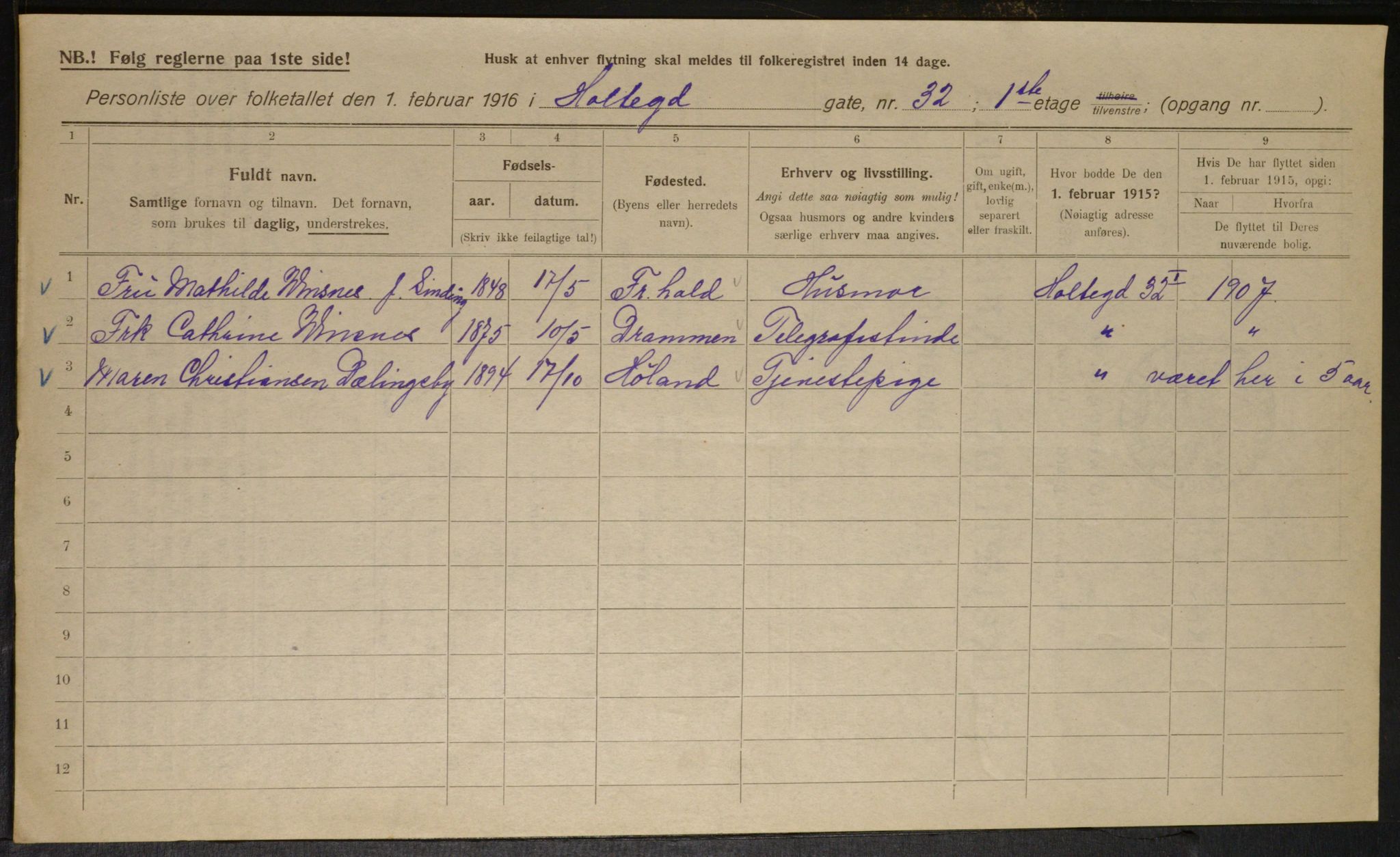 OBA, Kommunal folketelling 1.2.1916 for Kristiania, 1916, s. 42037