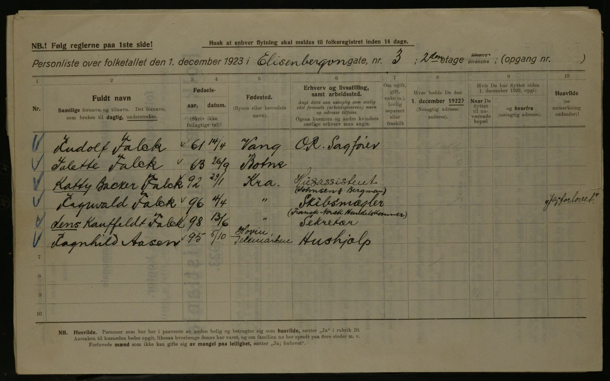 OBA, Kommunal folketelling 1.12.1923 for Kristiania, 1923, s. 22775