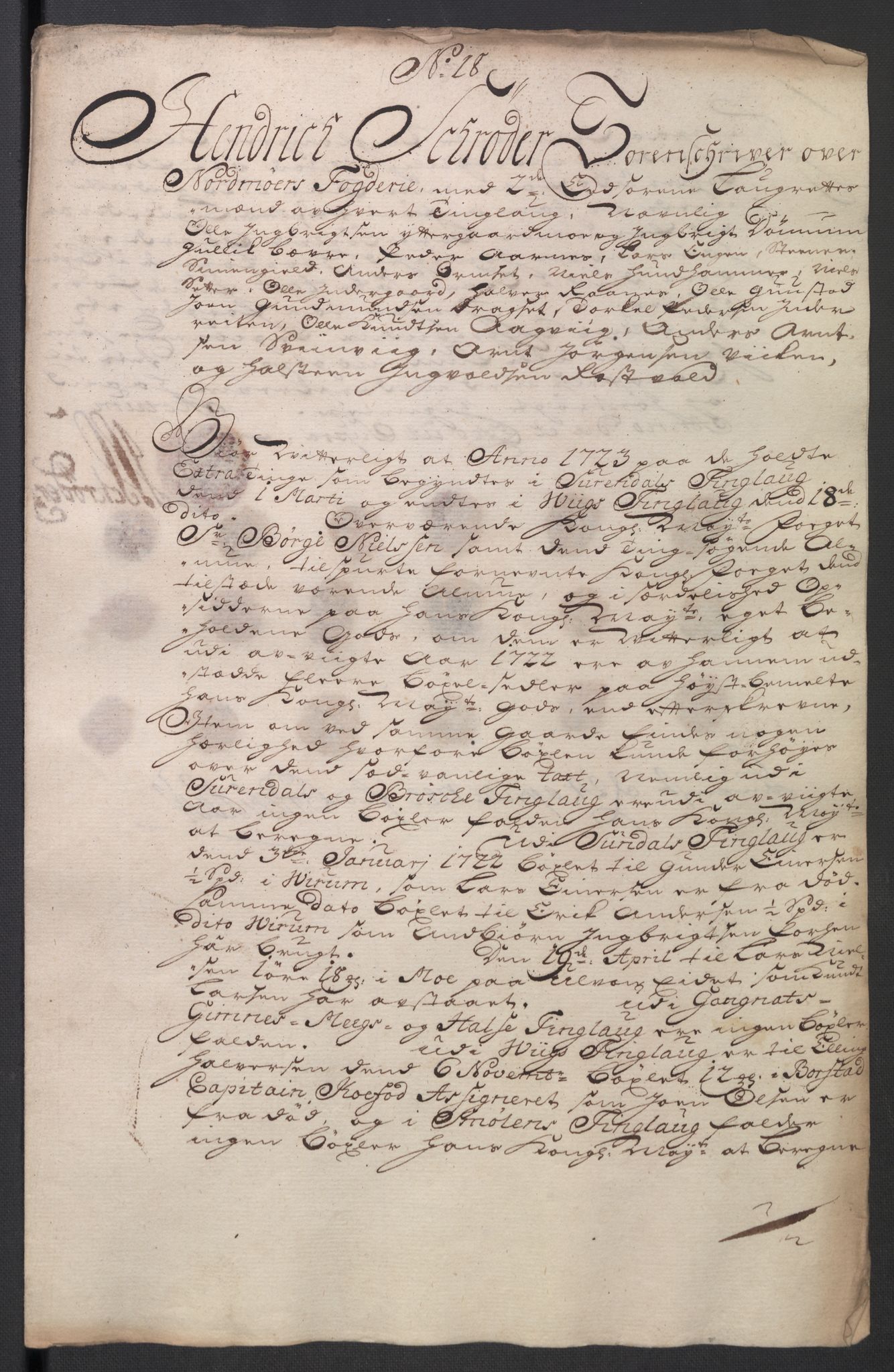 Rentekammeret inntil 1814, Reviderte regnskaper, Fogderegnskap, AV/RA-EA-4092/R56/L3755: Fogderegnskap Nordmøre, 1722, s. 221