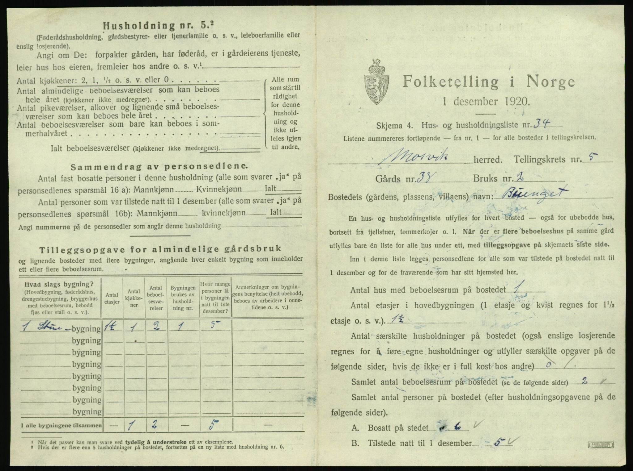 SAT, Folketelling 1920 for 1723 Mosvik herred, 1920, s. 370