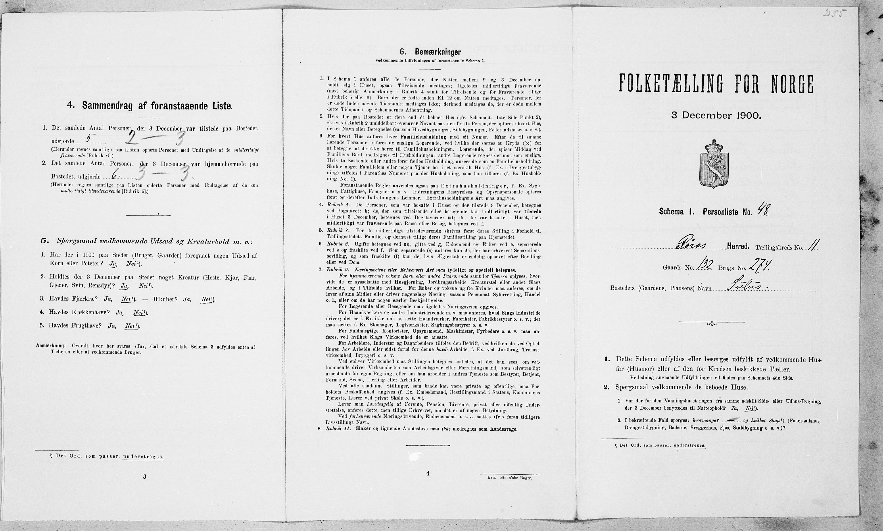 SAT, Folketelling 1900 for 1640 Røros herred, 1900, s. 1240