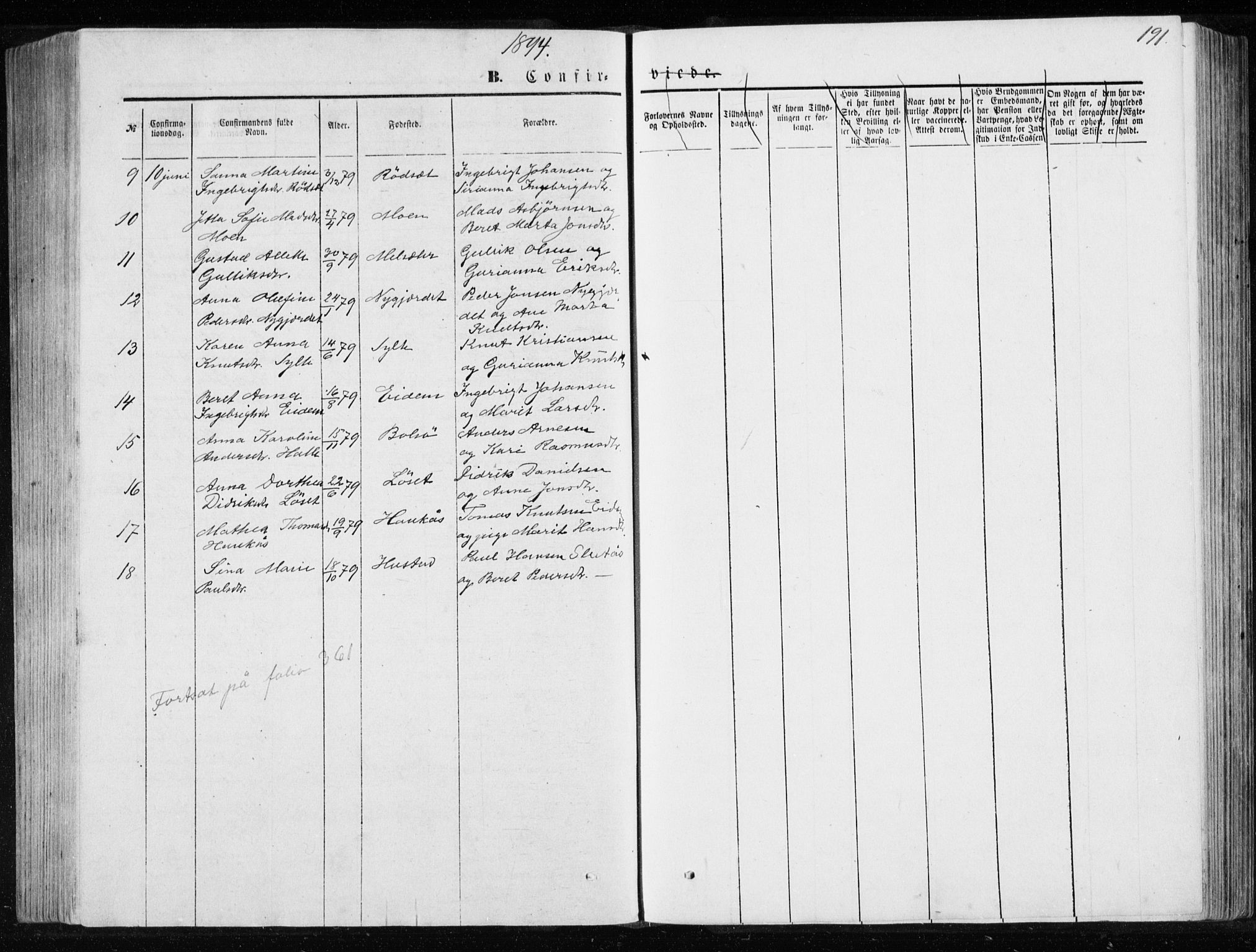 Ministerialprotokoller, klokkerbøker og fødselsregistre - Møre og Romsdal, SAT/A-1454/565/L0754: Klokkerbok nr. 565C03, 1870-1896, s. 191