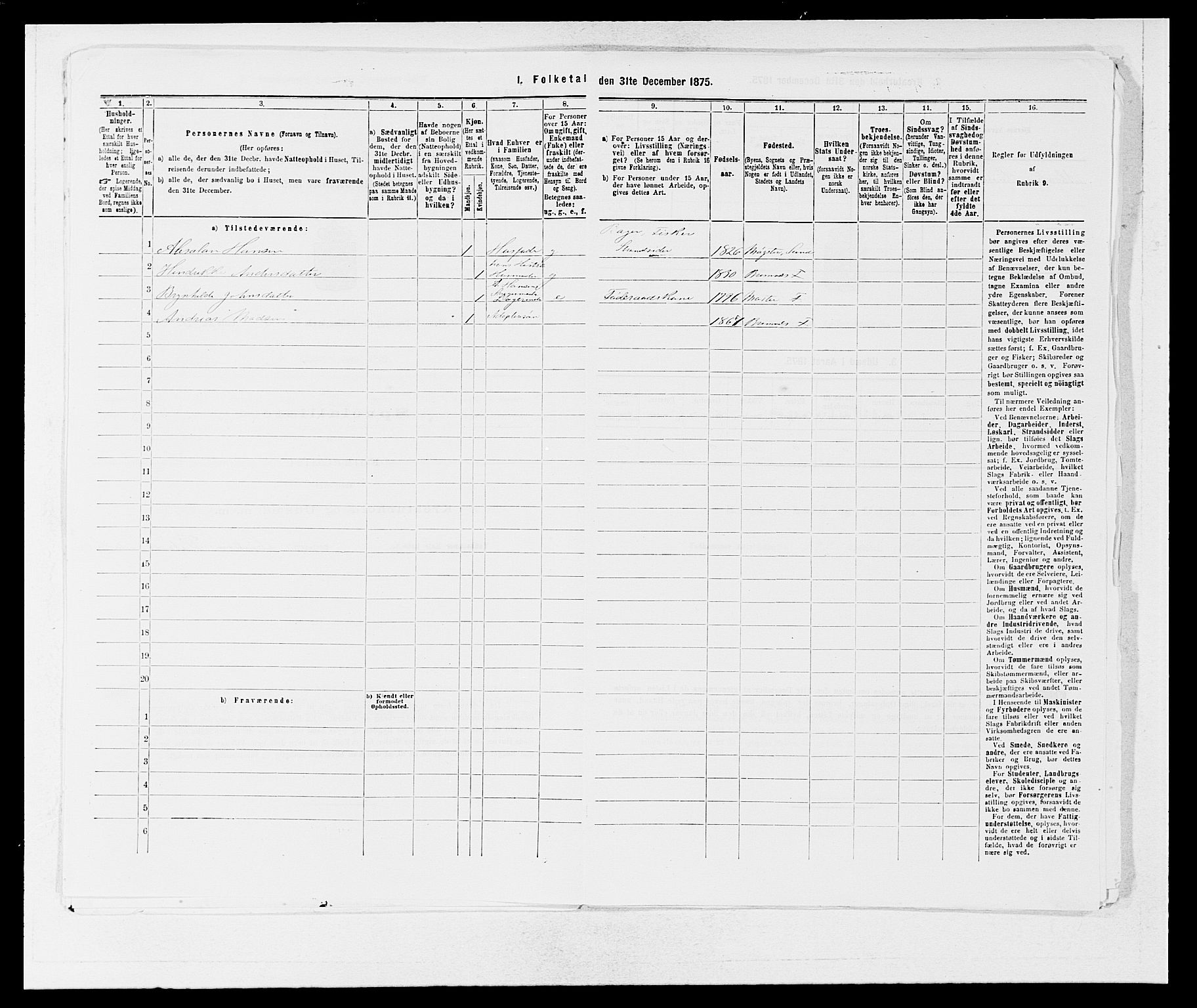 SAB, Folketelling 1875 for 1218P Finnås prestegjeld, 1875, s. 980