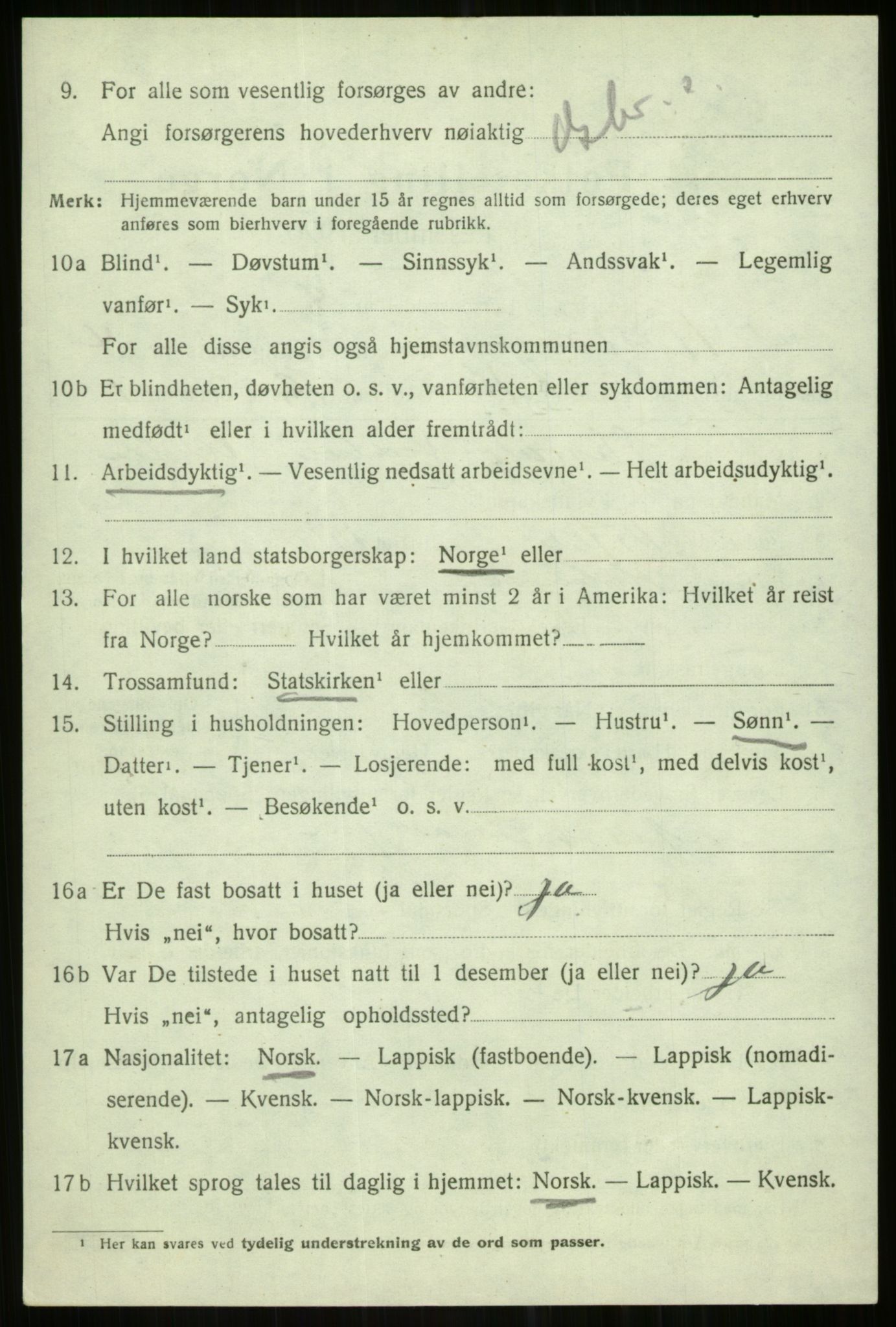 SATØ, Folketelling 1920 for 1936 Karlsøy herred, 1920, s. 2146
