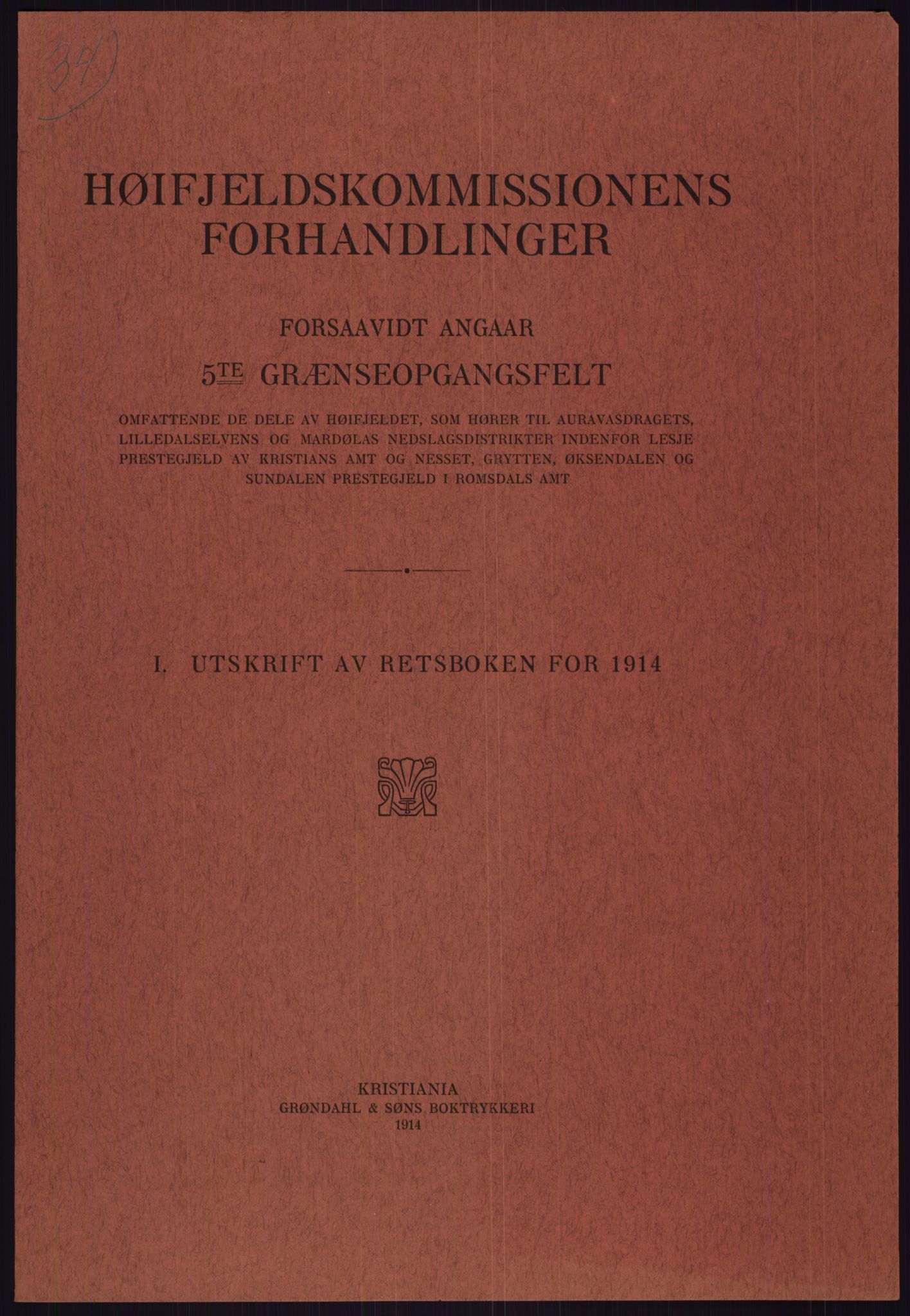 Høyfjellskommisjonen, RA/S-1546/X/Xa/L0001: Nr. 1-33, 1909-1953, s. 1914