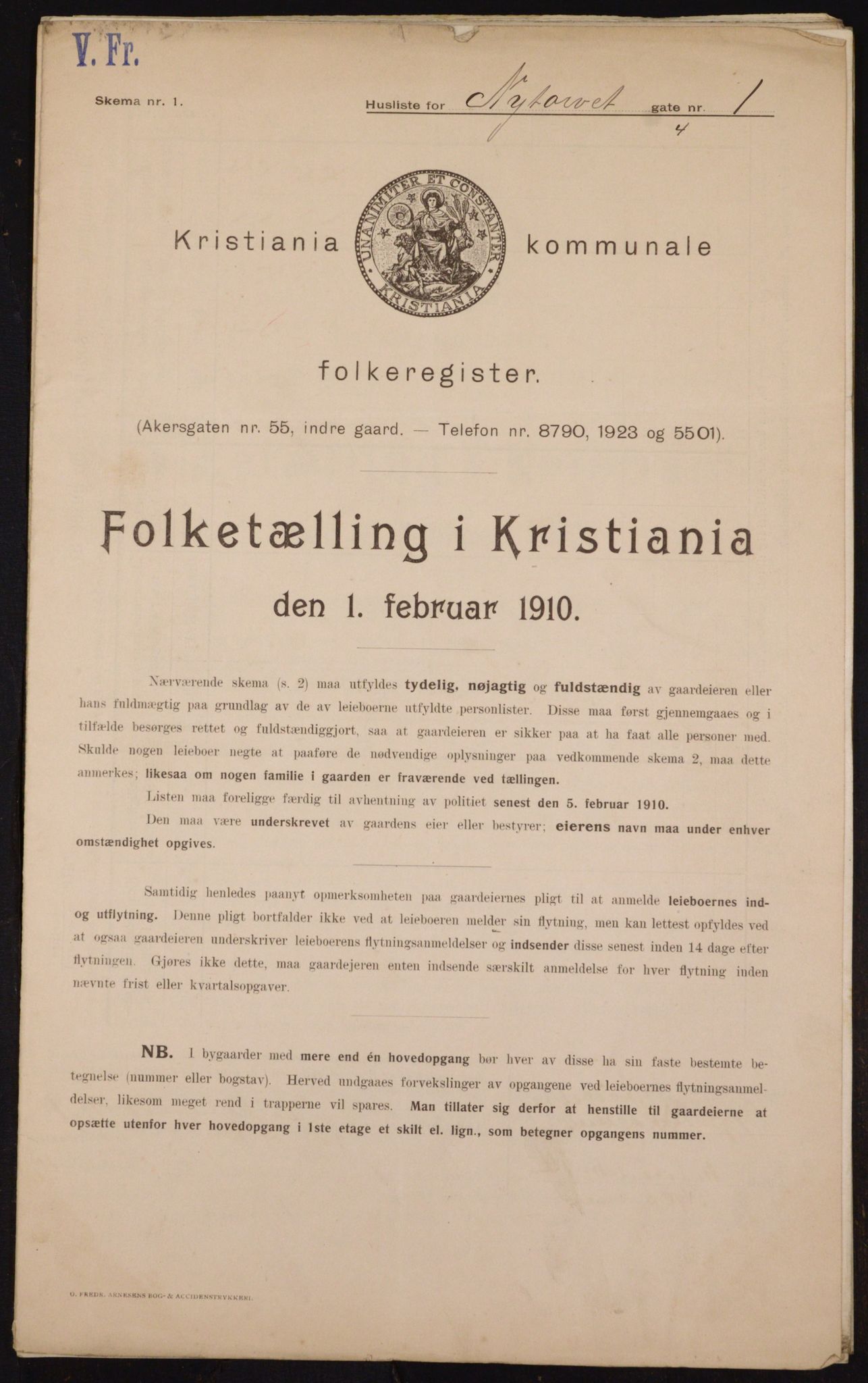 OBA, Kommunal folketelling 1.2.1910 for Kristiania, 1910, s. 71476