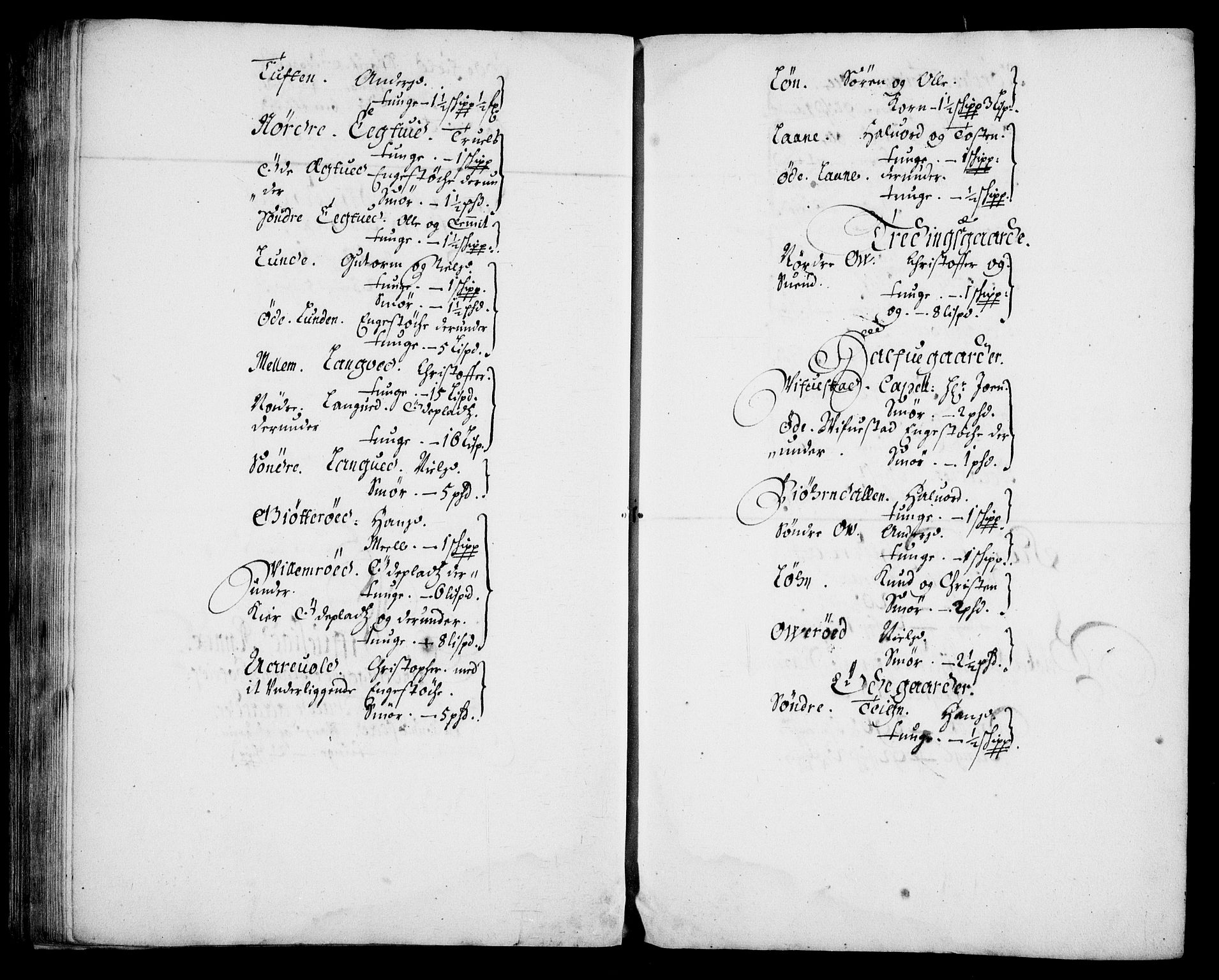 Rentekammeret inntil 1814, Realistisk ordnet avdeling, AV/RA-EA-4070/N/Na/L0003/0003: [XI h]: Tønsbergs amt og Larvik grevskaps jordebøker: / (C) Smør- og kjøttskatt, inkludert Griffenfelds gods i Larvik grevskap, 1674