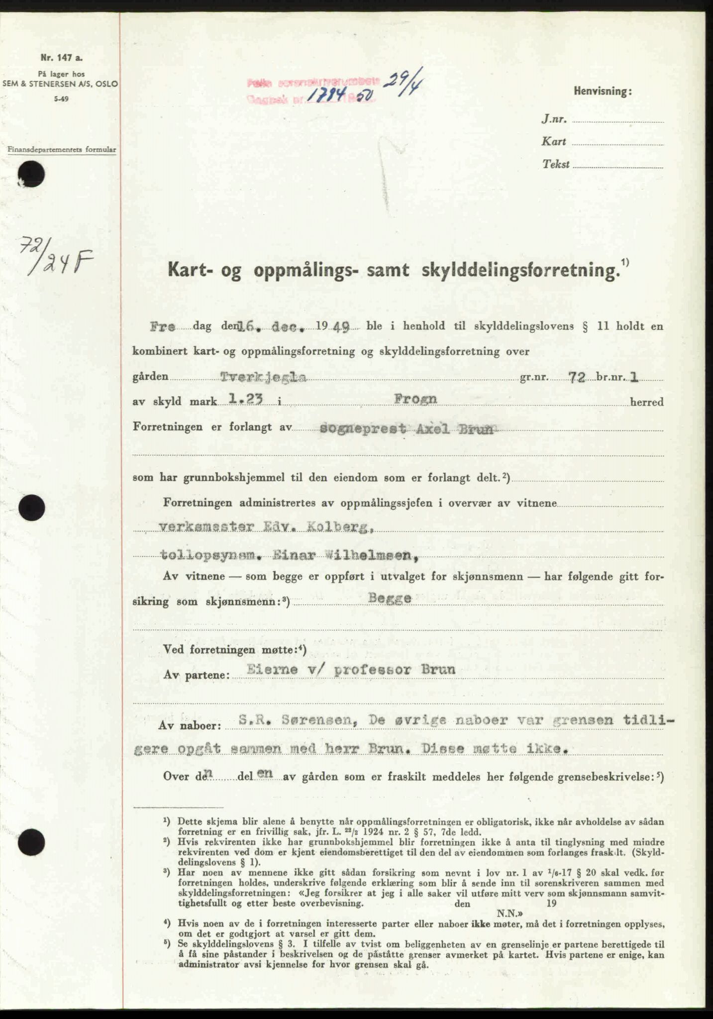 Follo sorenskriveri, SAO/A-10274/G/Ga/Gaa/L0092: Pantebok nr. I 92, 1950-1950, Dagboknr: 1784/1950