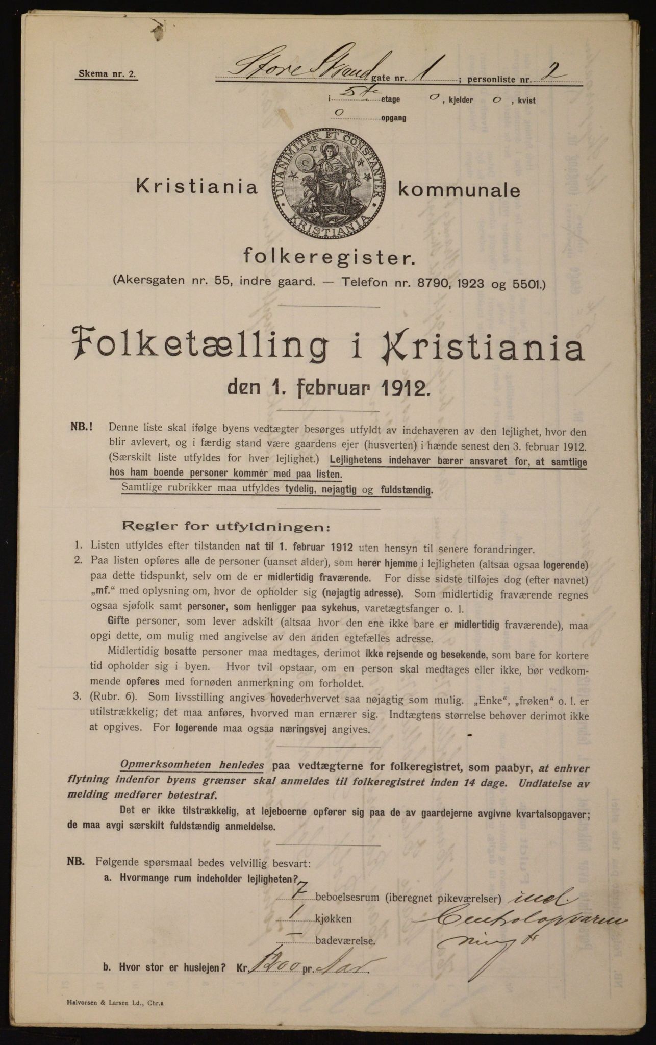 OBA, Kommunal folketelling 1.2.1912 for Kristiania, 1912, s. 102898