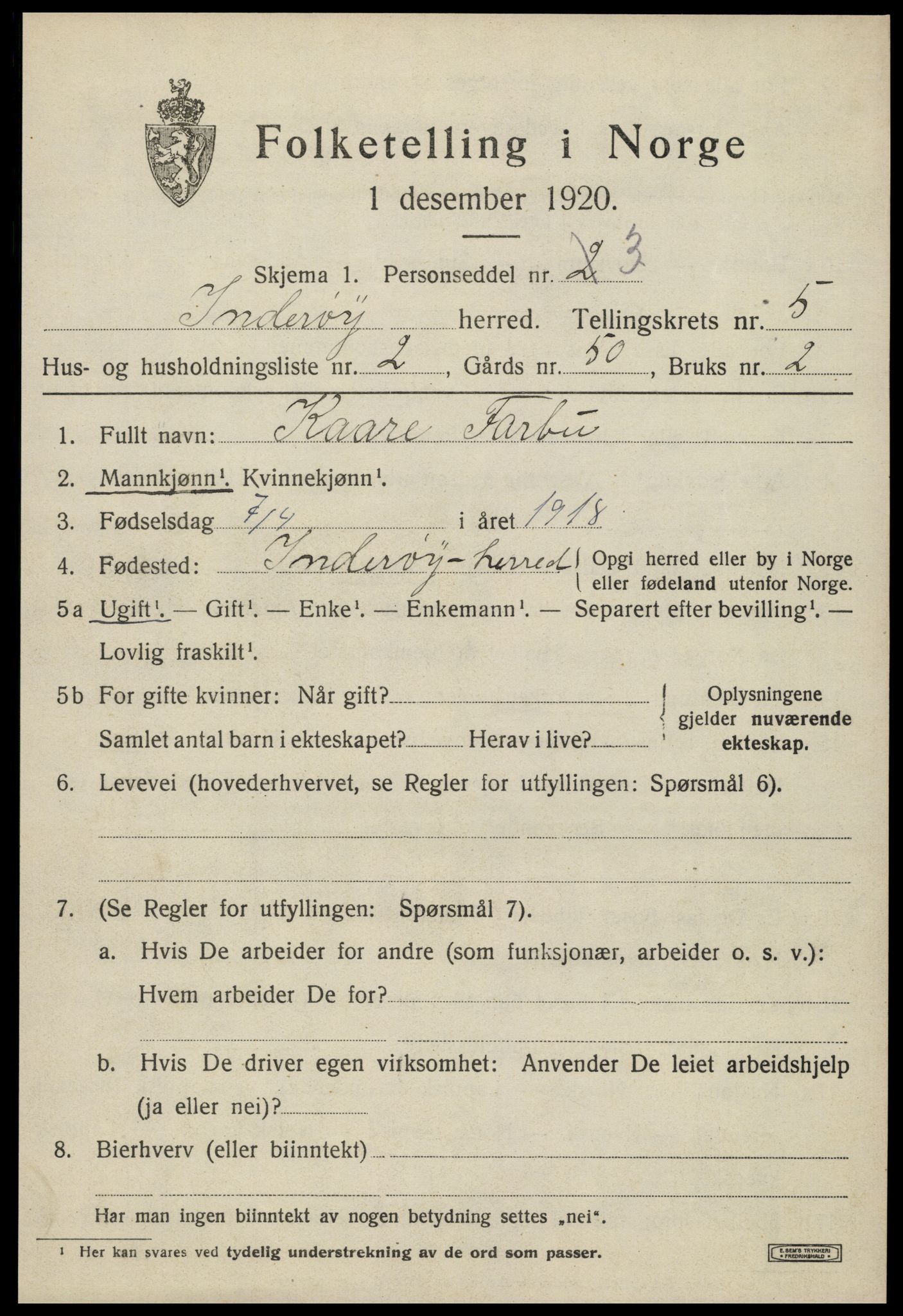 SAT, Folketelling 1920 for 1729 Inderøy herred, 1920, s. 4203