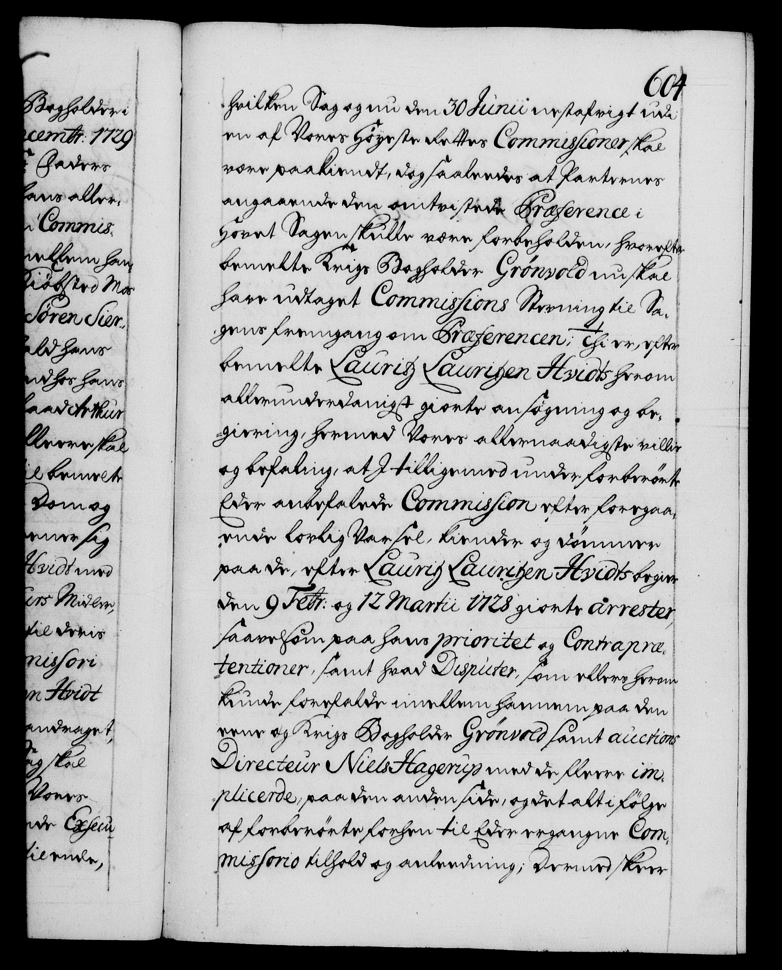 Danske Kanselli 1572-1799, AV/RA-EA-3023/F/Fc/Fca/Fcab/L0025: Norske tegnelser, 1730-1733, s. 604a
