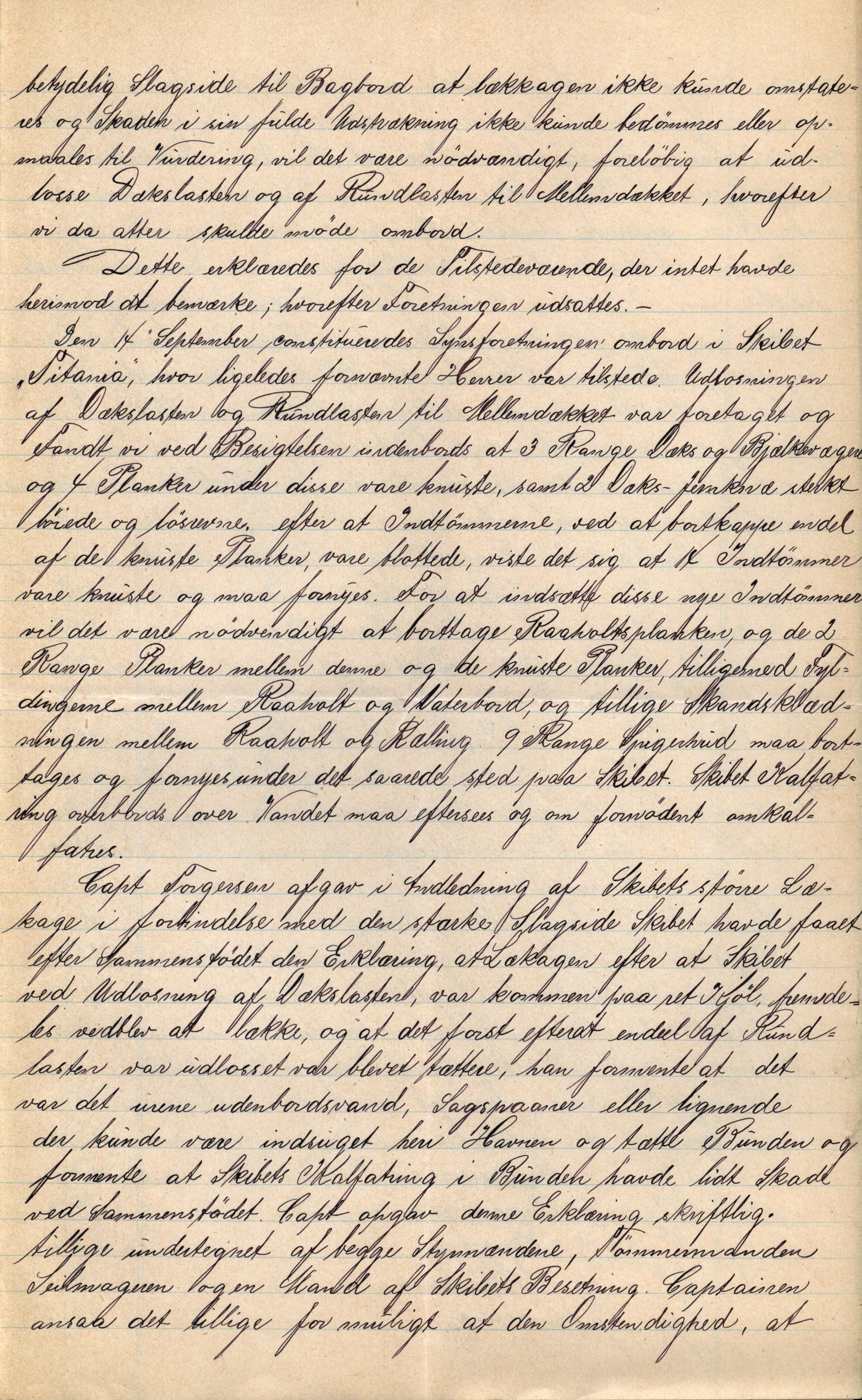 Pa 63 - Østlandske skibsassuranceforening, VEMU/A-1079/G/Ga/L0030/0003: Havaridokumenter / Rex, Salus, Schweigaard, Seladon, Titania, Tordenskjold av Trondhjem, 1893, s. 50