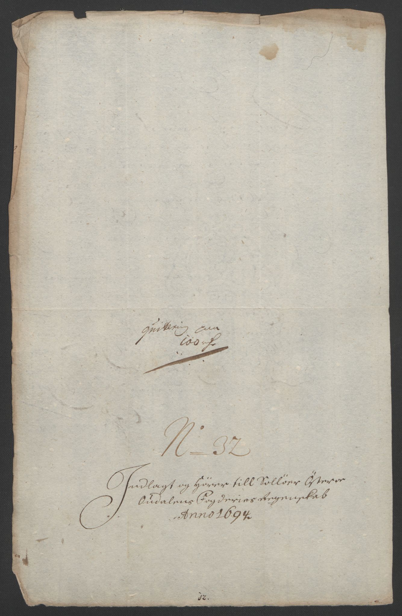 Rentekammeret inntil 1814, Reviderte regnskaper, Fogderegnskap, AV/RA-EA-4092/R13/L0832: Fogderegnskap Solør, Odal og Østerdal, 1694, s. 366