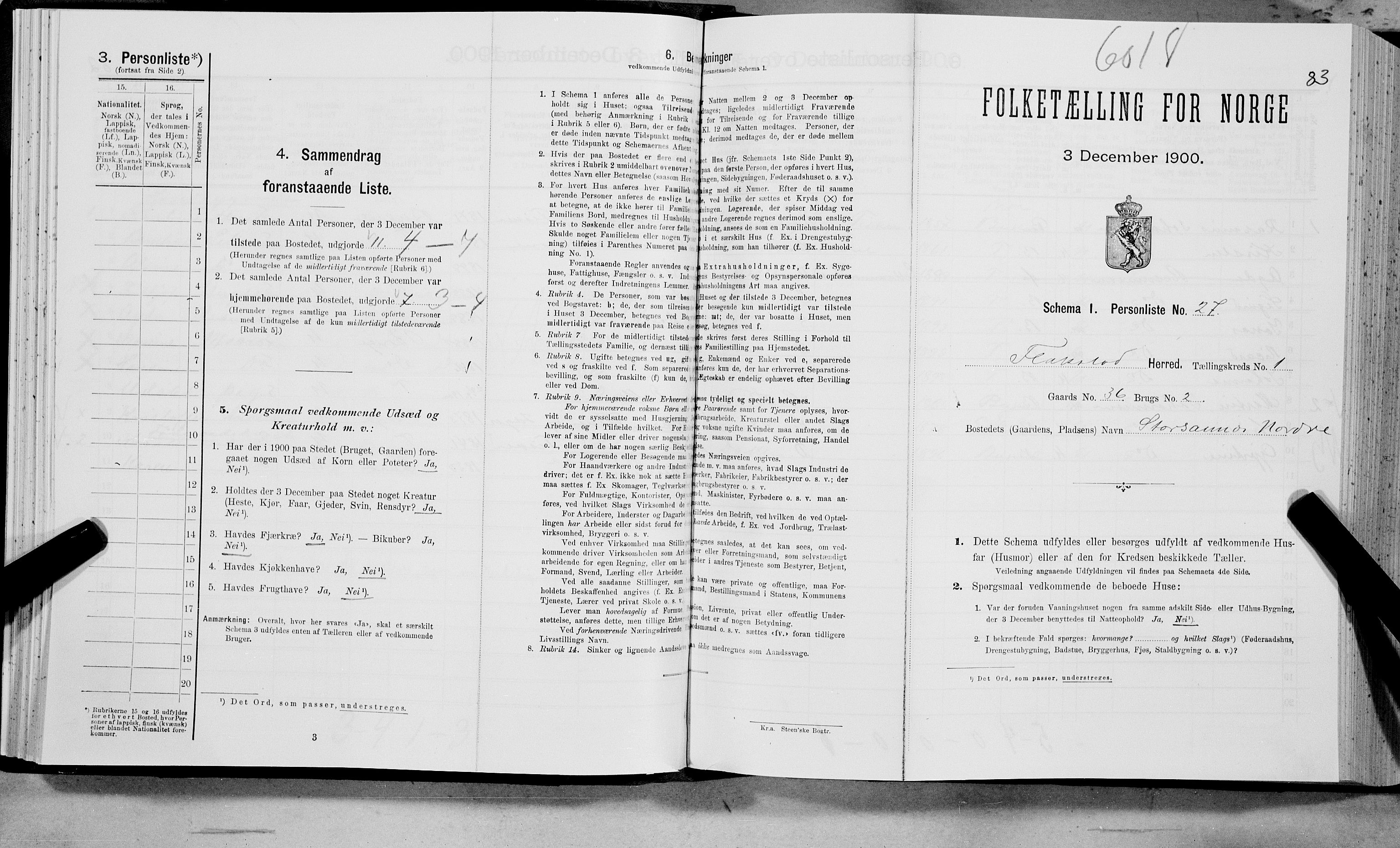 SAT, Folketelling 1900 for 1859 Flakstad herred, 1900, s. 102