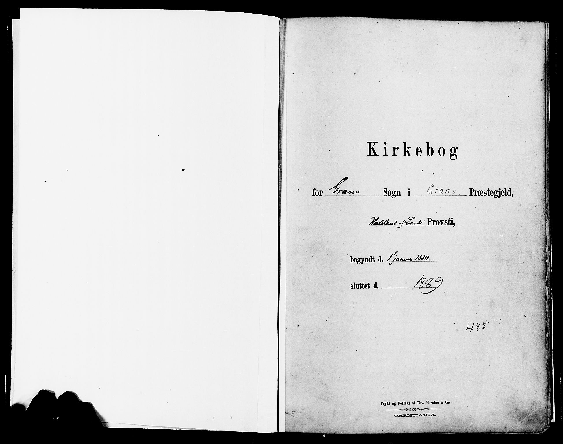 Gran prestekontor, AV/SAH-PREST-112/H/Ha/Haa/L0014: Ministerialbok nr. 14, 1880-1889