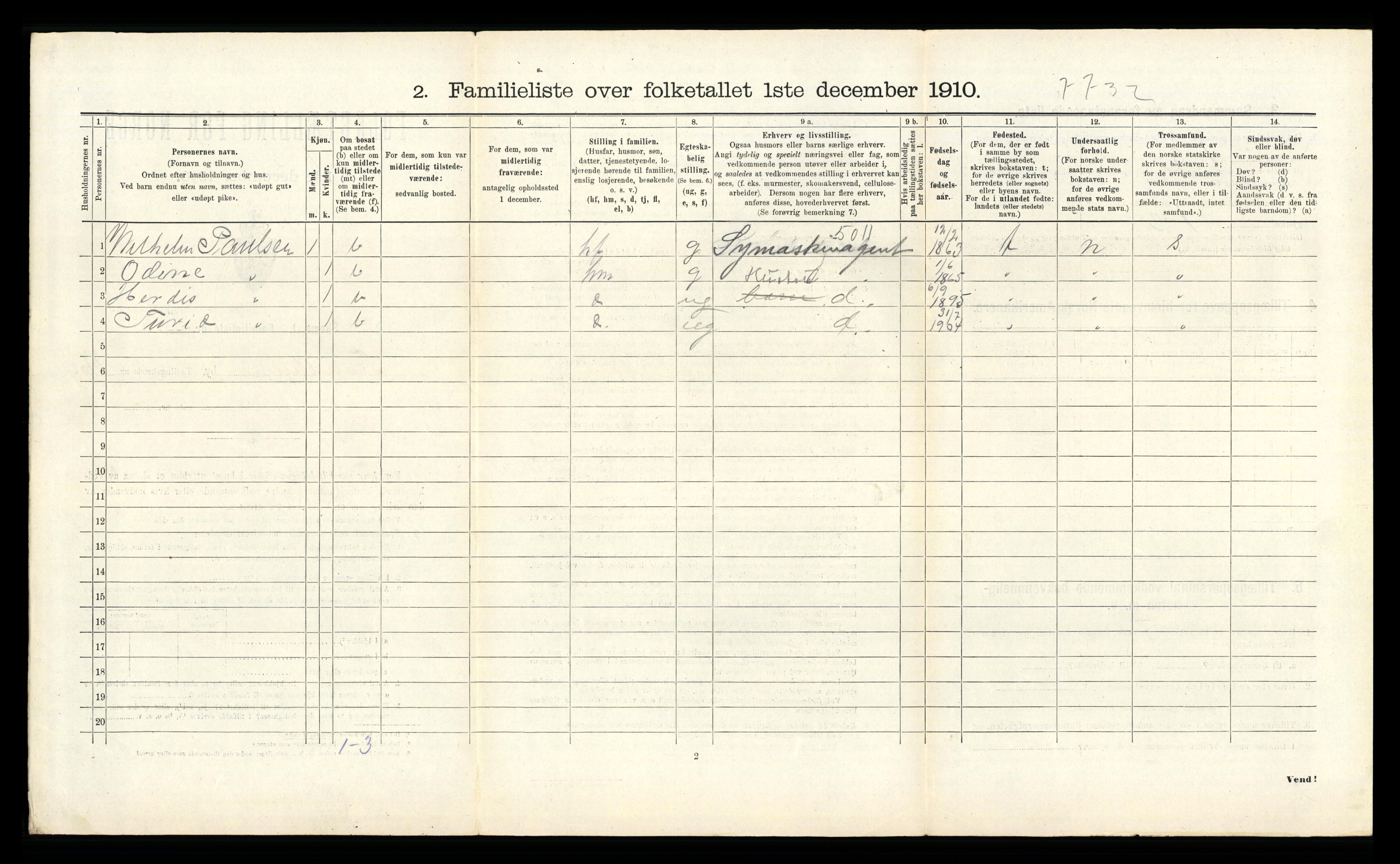 RA, Folketelling 1910 for 1601 Trondheim kjøpstad, 1910, s. 9936