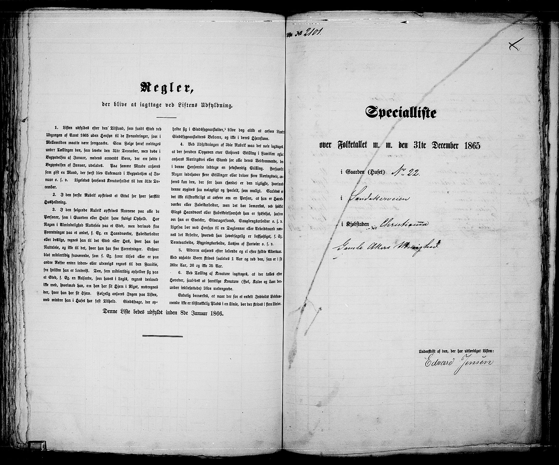 RA, Folketelling 1865 for 0301 Kristiania kjøpstad, 1865, s. 4691