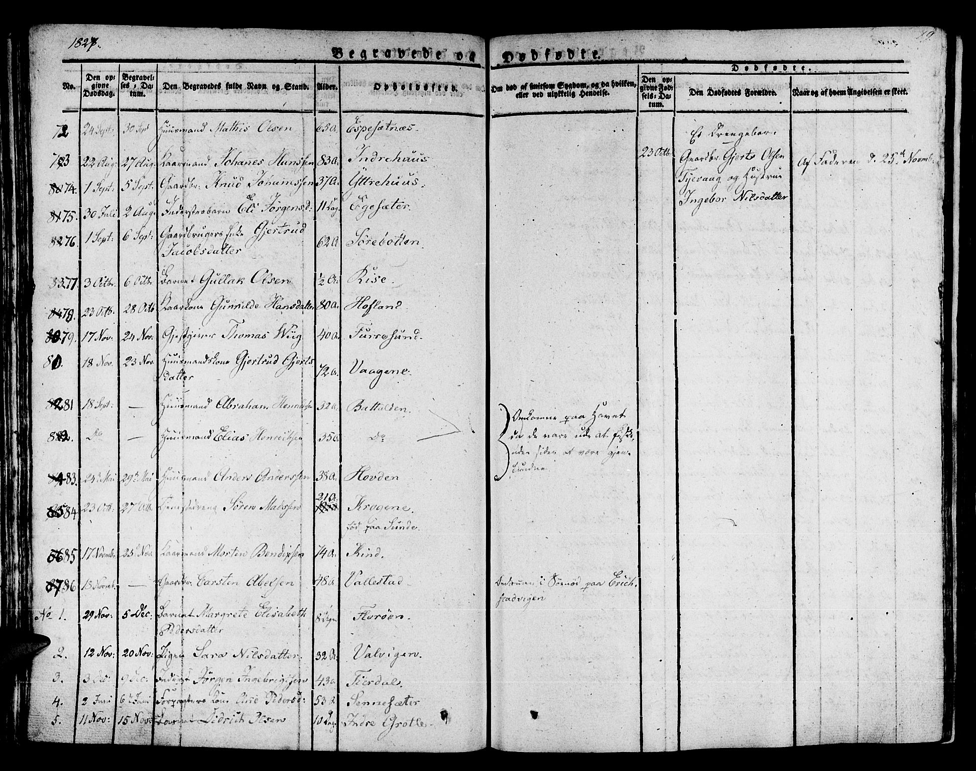 Kinn sokneprestembete, AV/SAB-A-80801/H/Haa/Haaa/L0004/0002: Ministerialbok nr. A 4II, 1822-1840, s. 19