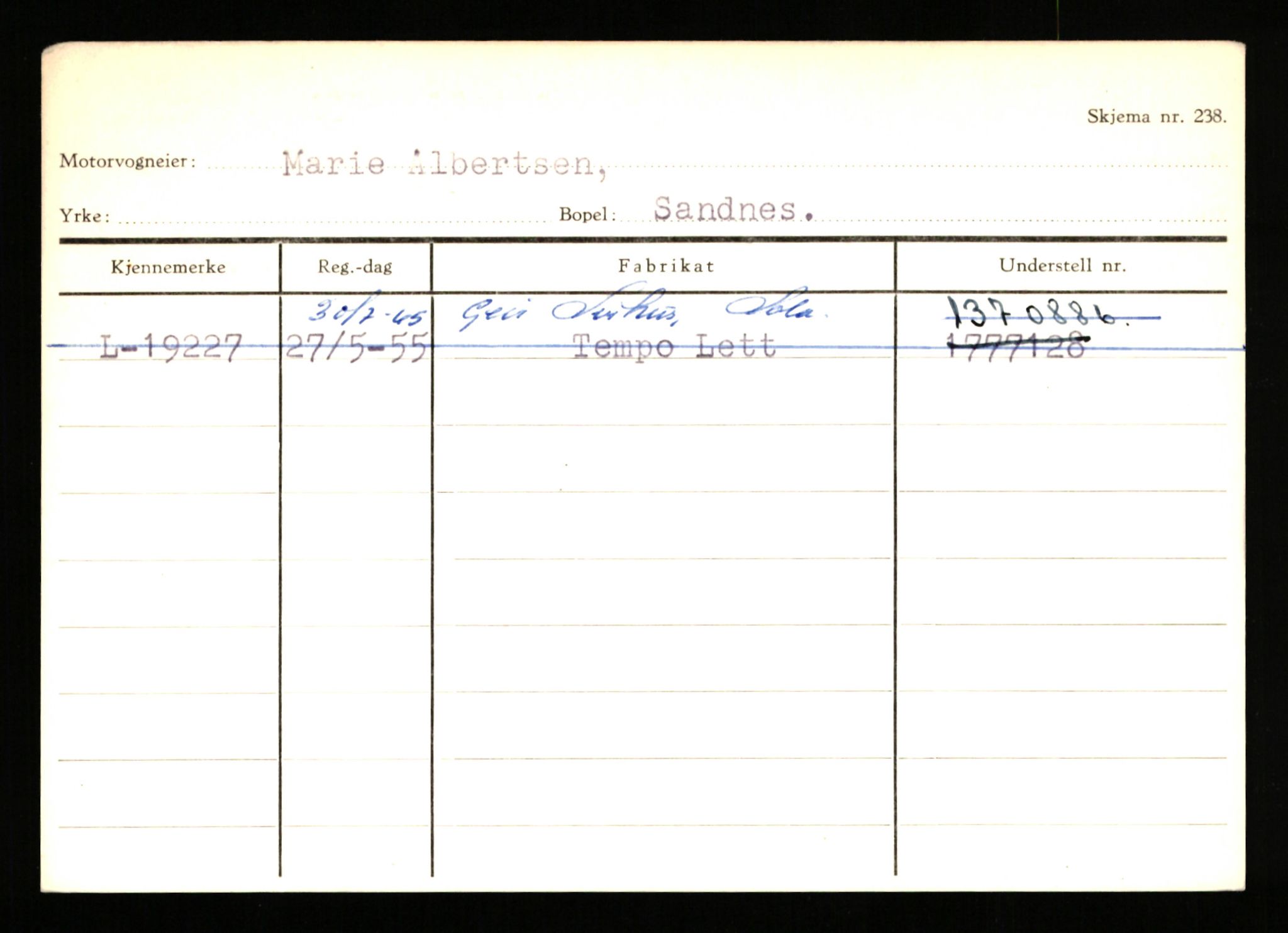 Stavanger trafikkstasjon, SAST/A-101942/0/H/L0001: Abarbanell - Askerud, 1930-1971, s. 335