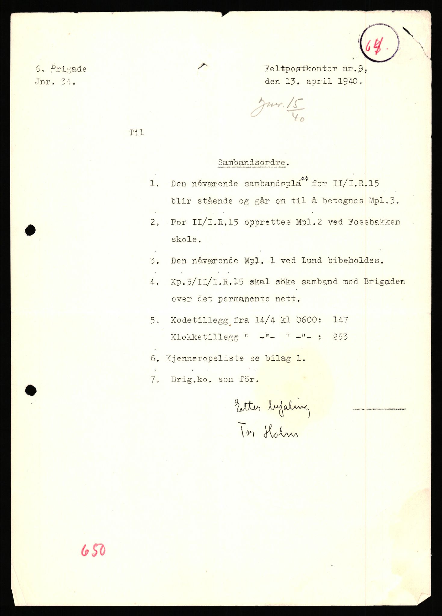 Forsvaret, Forsvarets krigshistoriske avdeling, AV/RA-RAFA-2017/Y/Yb/L0153: II-C-11-650  -  6. Divisjon: Bergartilleribataljon 3, 1940, s. 660