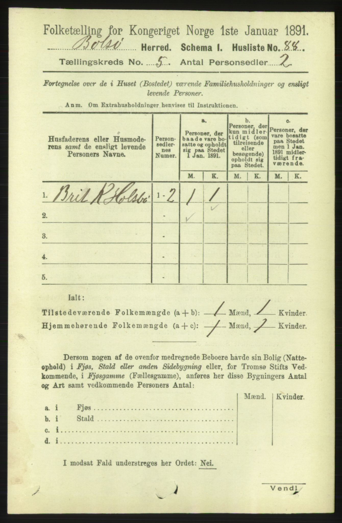 RA, Folketelling 1891 for 1544 Bolsøy herred, 1891, s. 3126