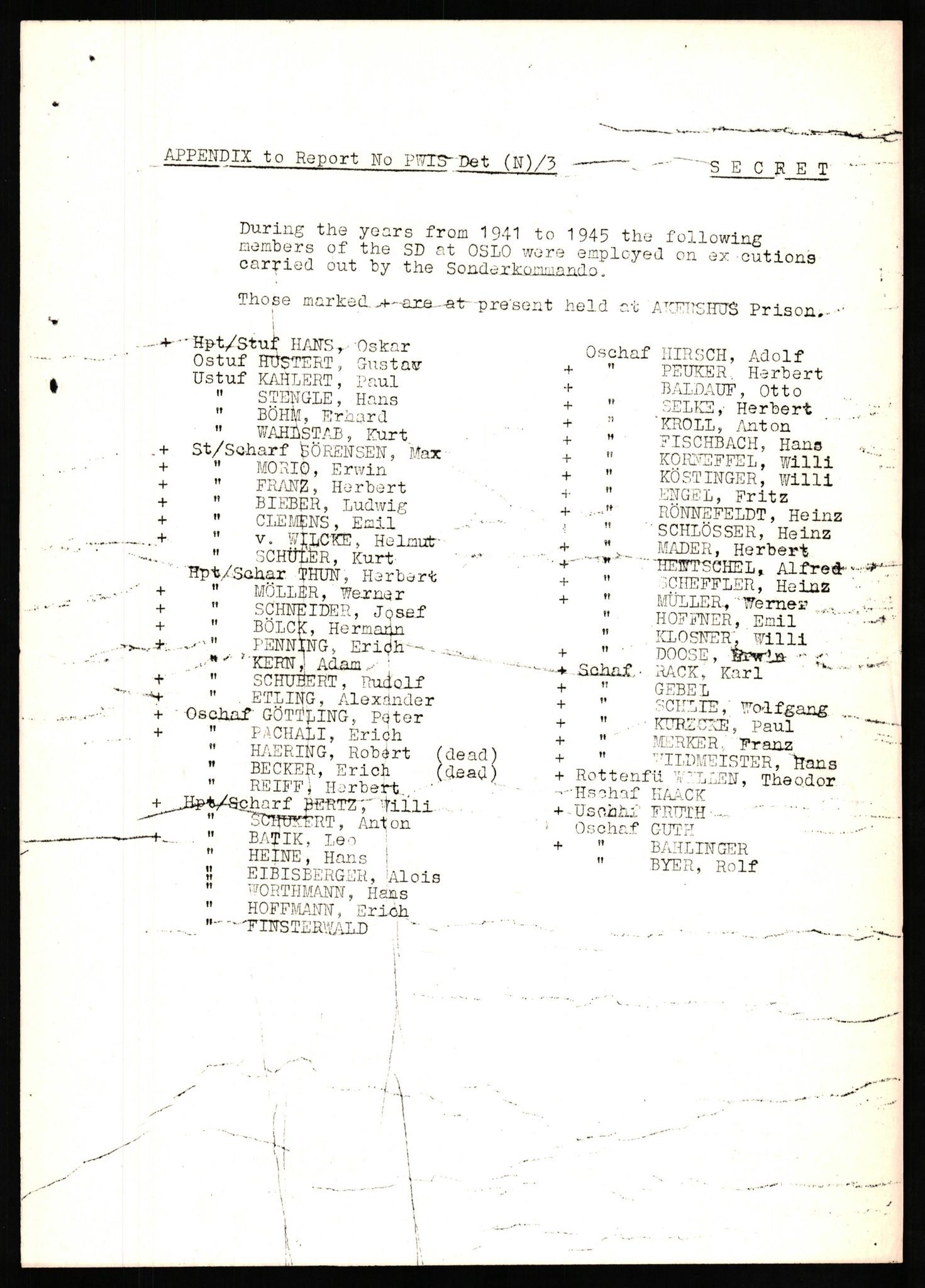 Forsvaret, Forsvarets overkommando II, AV/RA-RAFA-3915/D/Db/L0018: CI Questionaires. Tyske okkupasjonsstyrker i Norge. Tyskere., 1945-1946, s. 323