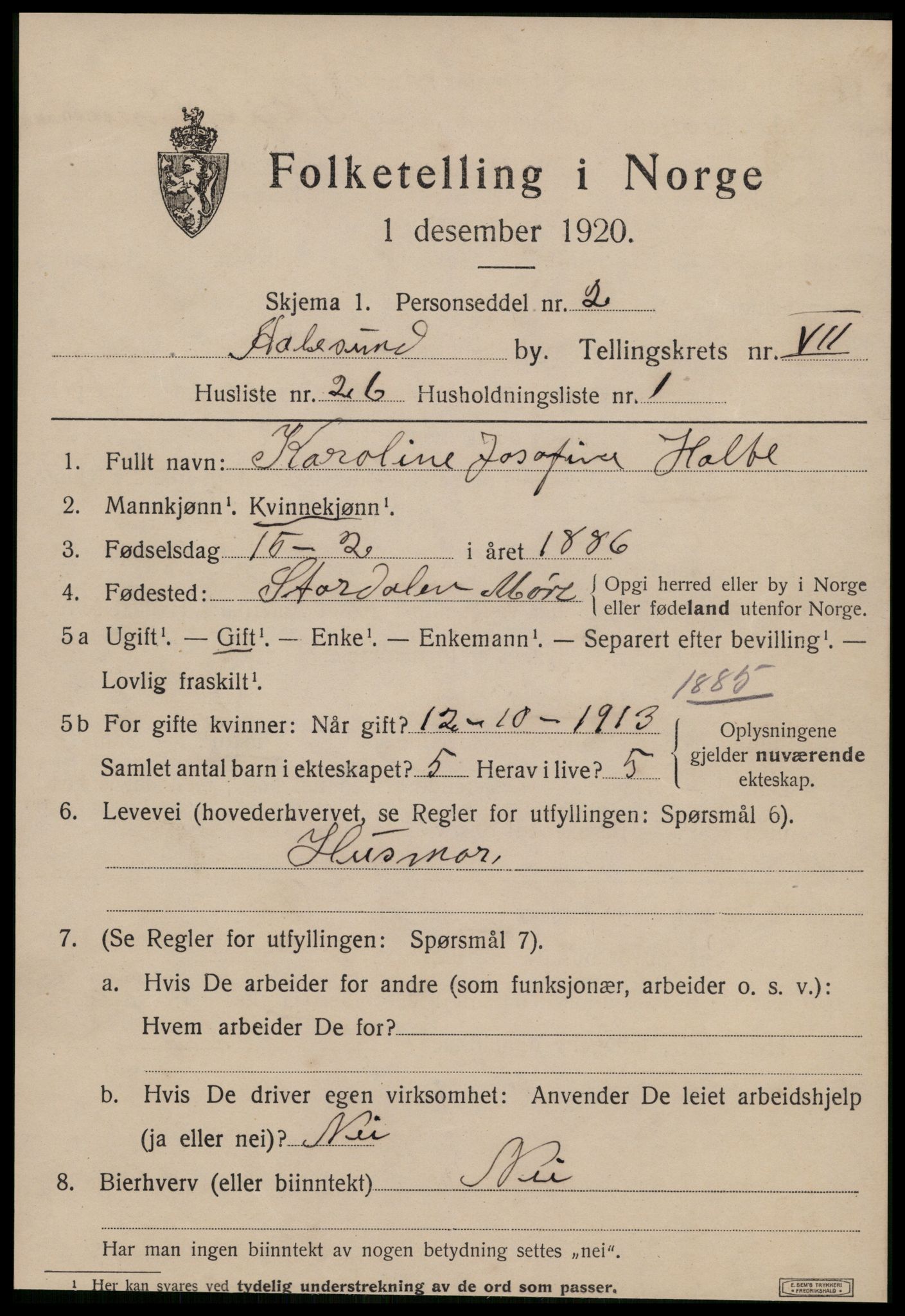 SAT, Folketelling 1920 for 1501 Ålesund kjøpstad, 1920, s. 20044