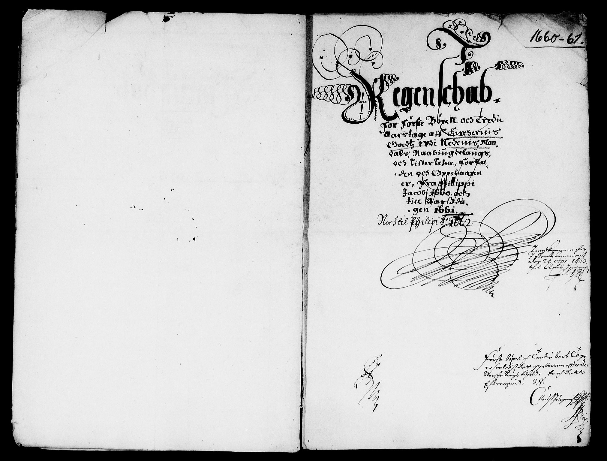 Rentekammeret inntil 1814, Reviderte regnskaper, Lensregnskaper, AV/RA-EA-5023/R/Rb/Rbq/L0051: Nedenes len. Mandals len. Råbyggelag., 1661