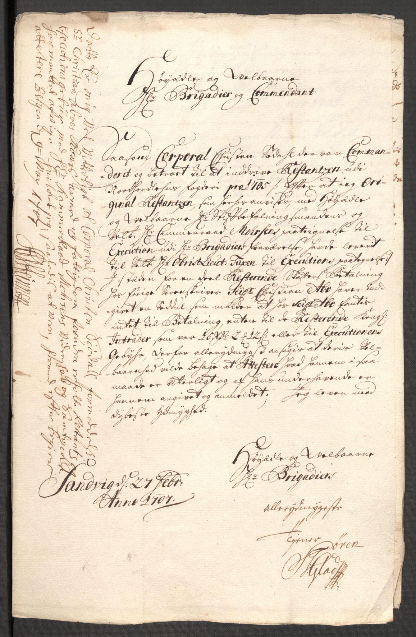 Rentekammeret inntil 1814, Reviderte regnskaper, Fogderegnskap, AV/RA-EA-4092/R51/L3188: Fogderegnskap Nordhordland og Voss, 1706-1707, s. 55