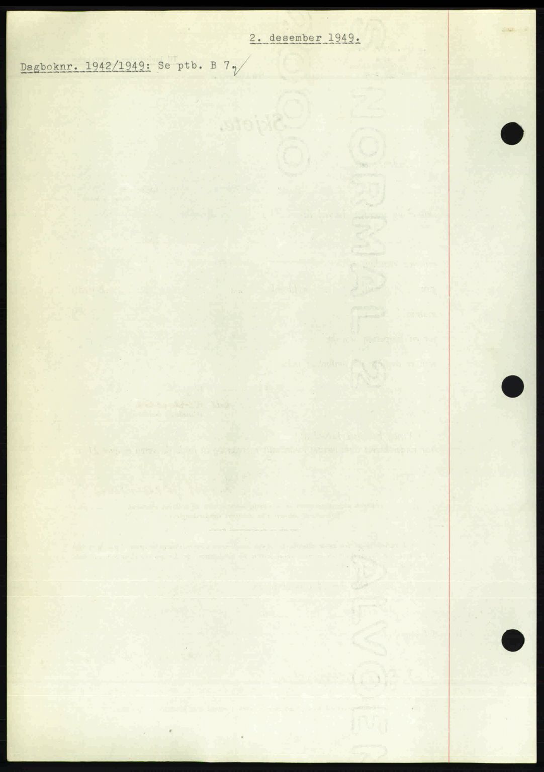 Nedenes sorenskriveri, SAK/1221-0006/G/Gb/Gba/L0061: Pantebok nr. A13, 1949-1949, Dagboknr: 1942/1949