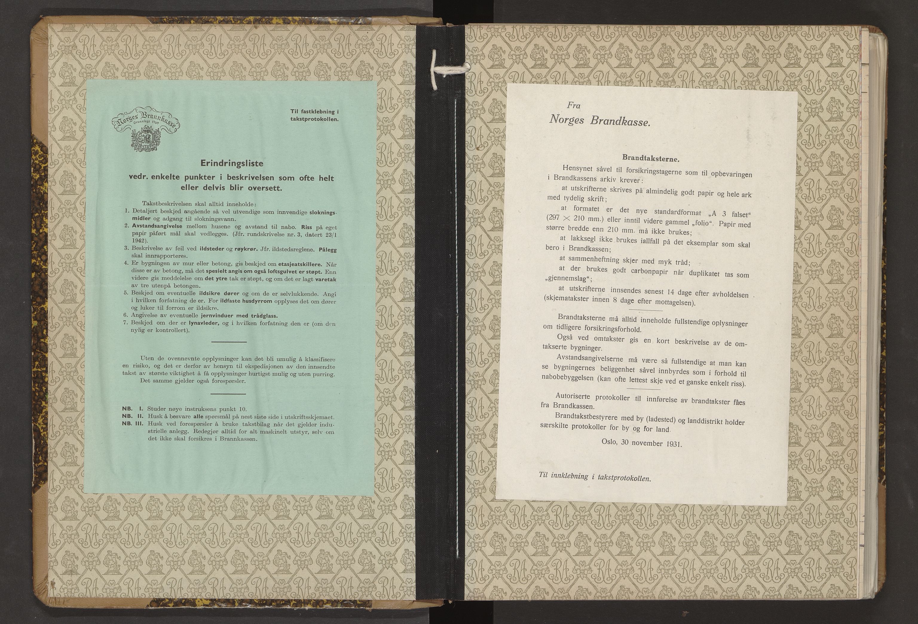 Norges Brannkasse Bjugn, SAT/A-5519/Fa/L0005: Branntakstprotokoll med skjema, 1938-1951