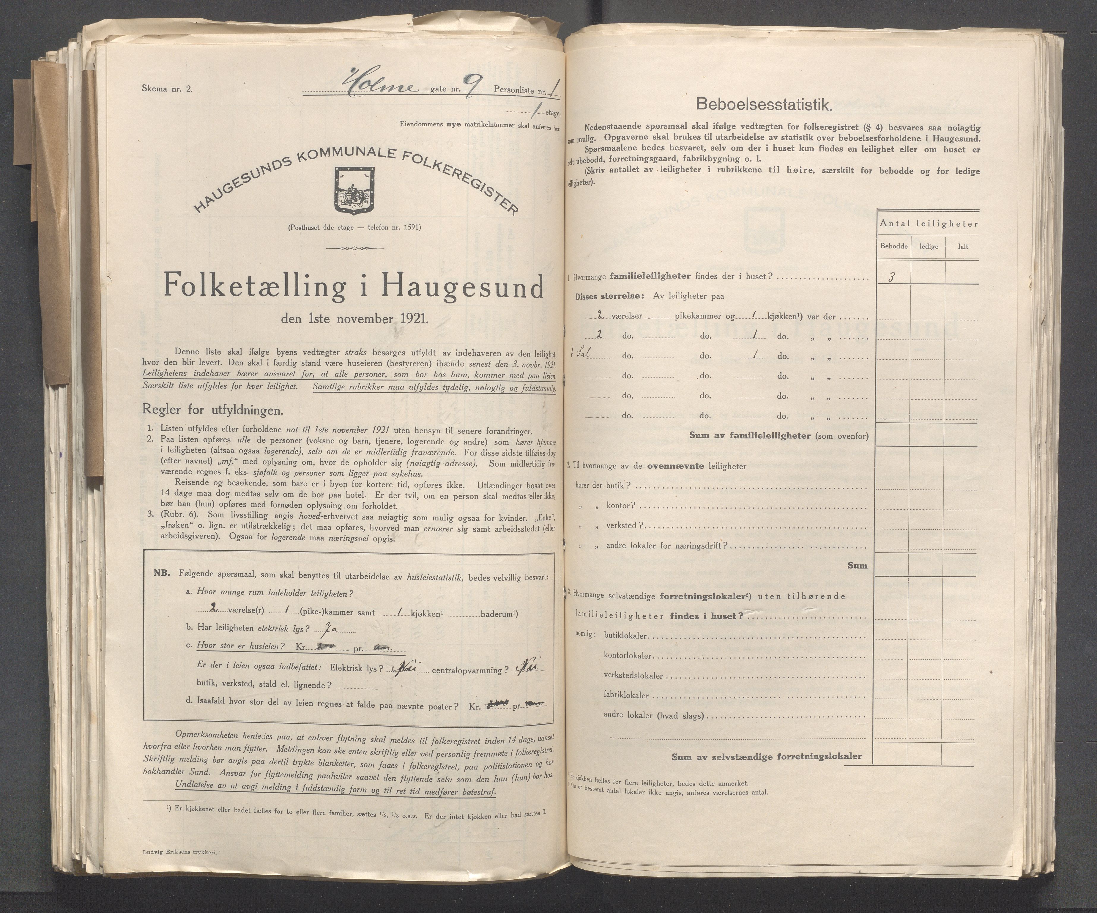 IKAR, Kommunal folketelling 1.11.1921 for Haugesund, 1921, s. 6127