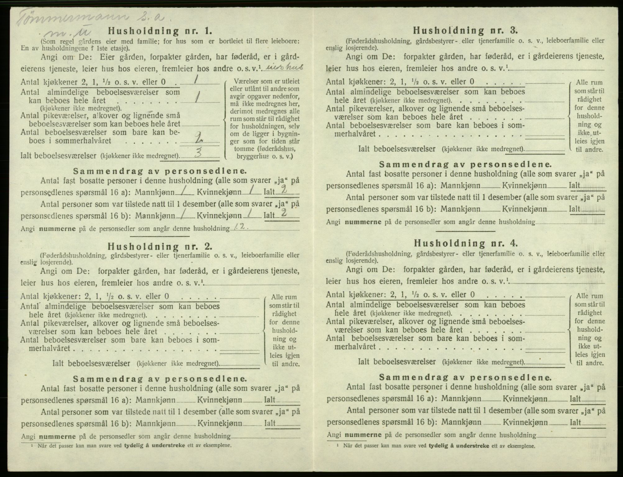 SAB, Folketelling 1920 for 1220 Bremnes herred, 1920, s. 136