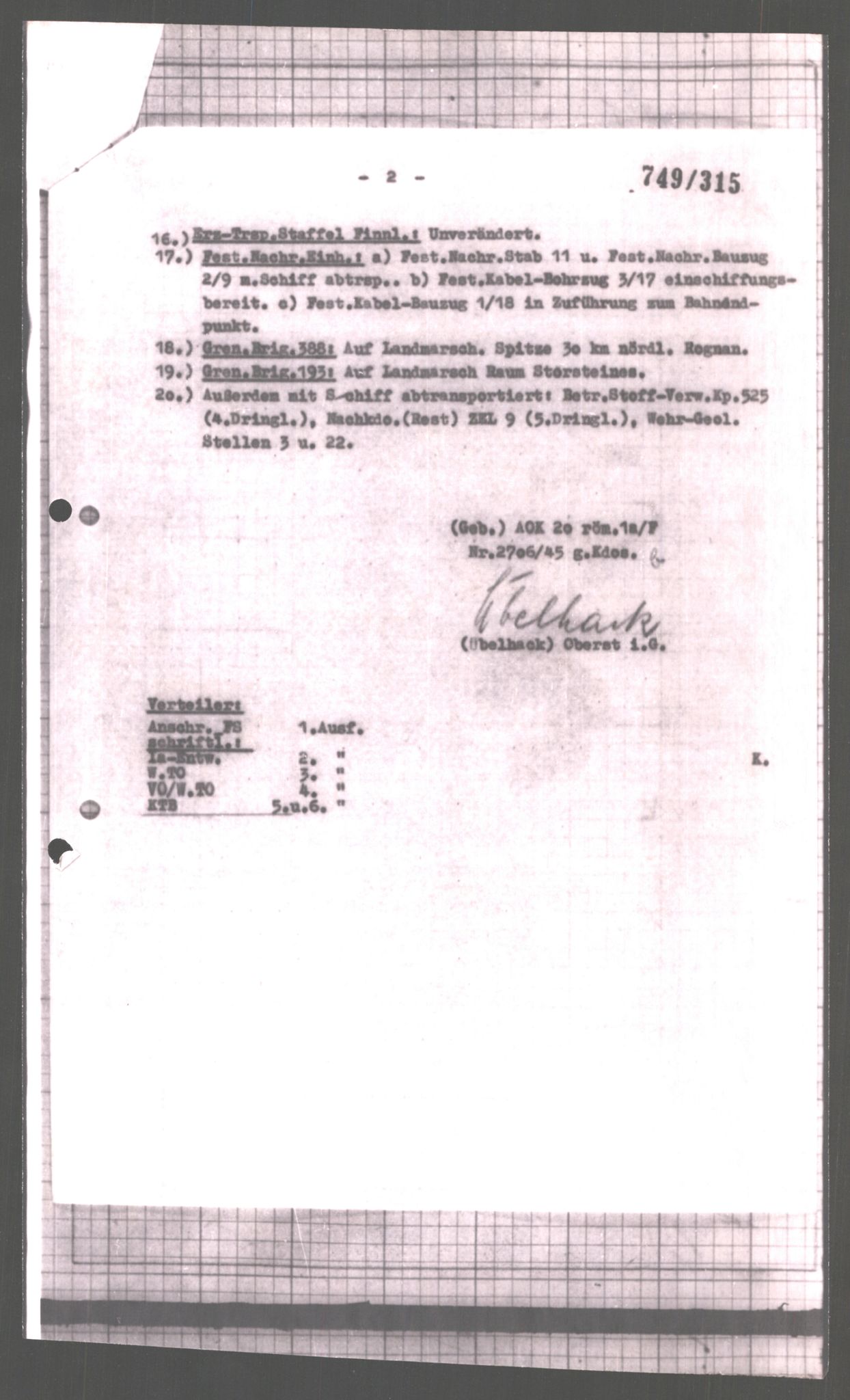 Forsvarets Overkommando. 2 kontor. Arkiv 11.4. Spredte tyske arkivsaker, AV/RA-RAFA-7031/D/Dar/Dara/L0004: Krigsdagbøker for 20. Gebirgs-Armee-Oberkommando (AOK 20), 1945, s. 797