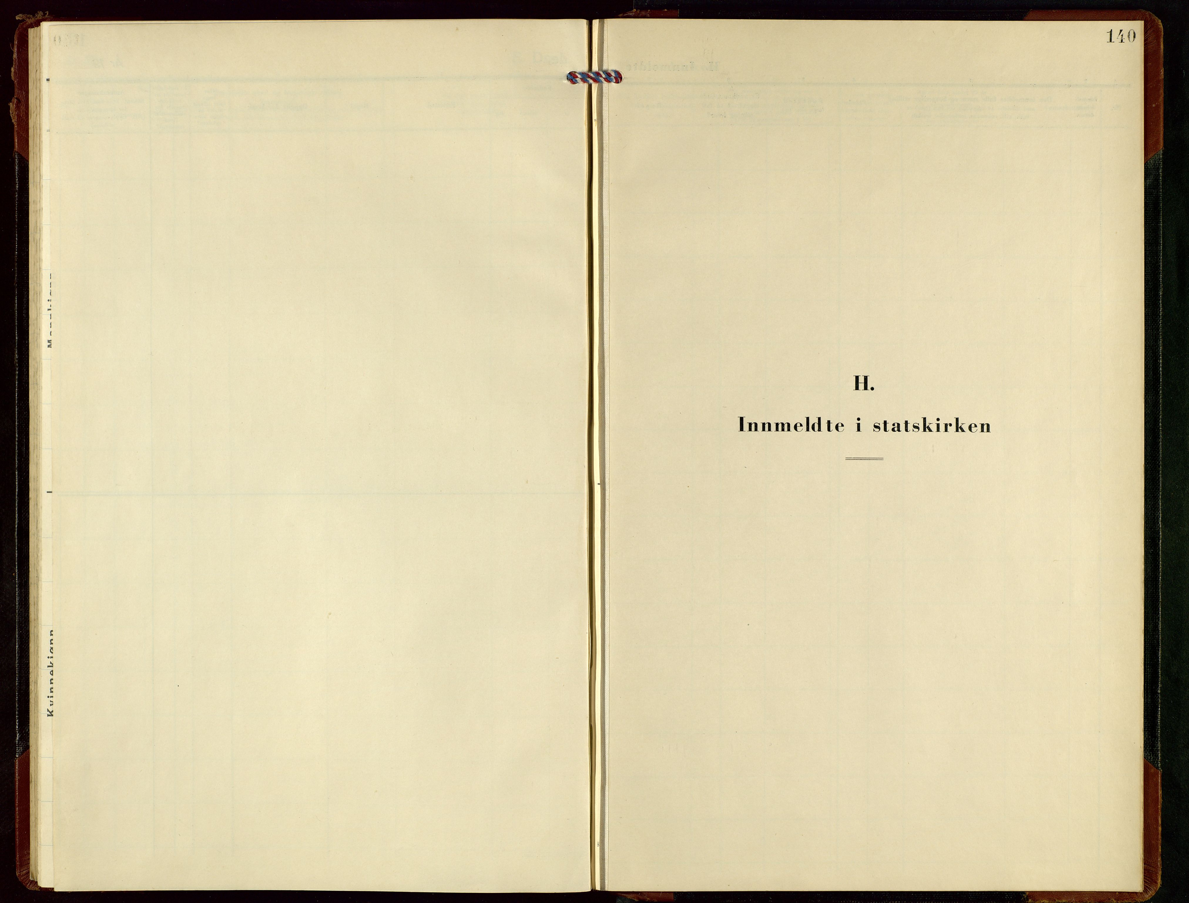 Rennesøy sokneprestkontor, SAST/A -101827/H/Ha/Hab/L0019: Klokkerbok nr. B 18, 1950-1972, s. 140