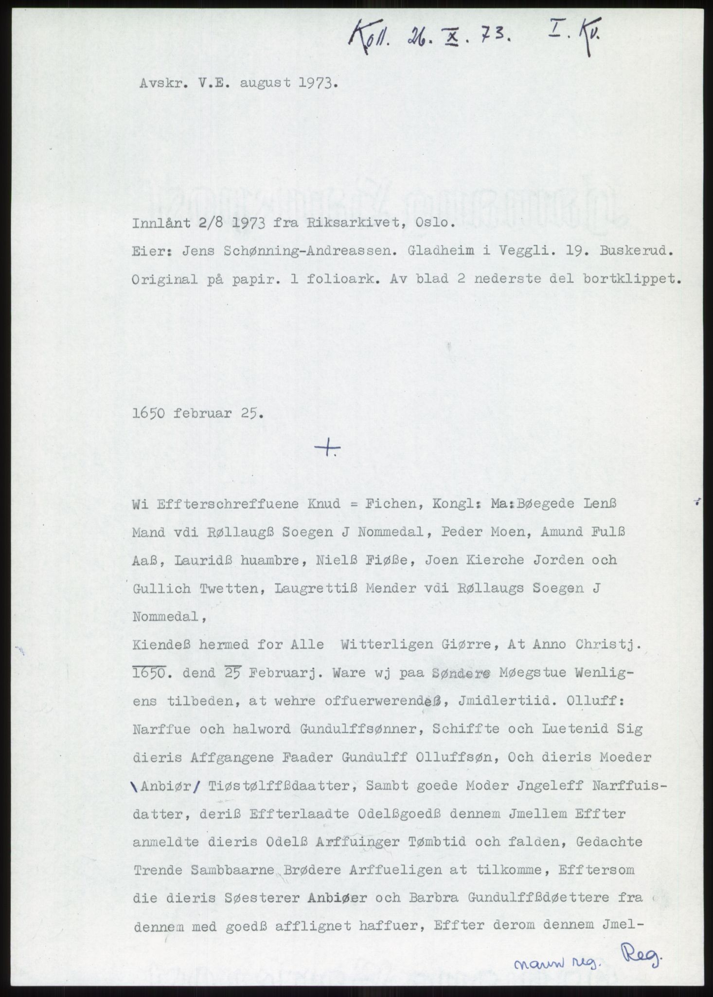 Samlinger til kildeutgivelse, Diplomavskriftsamlingen, AV/RA-EA-4053/H/Ha, s. 140