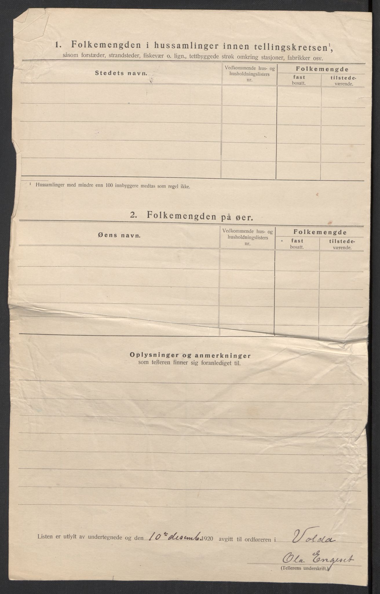 SAT, Folketelling 1920 for 1519 Volda herred, 1920, s. 17