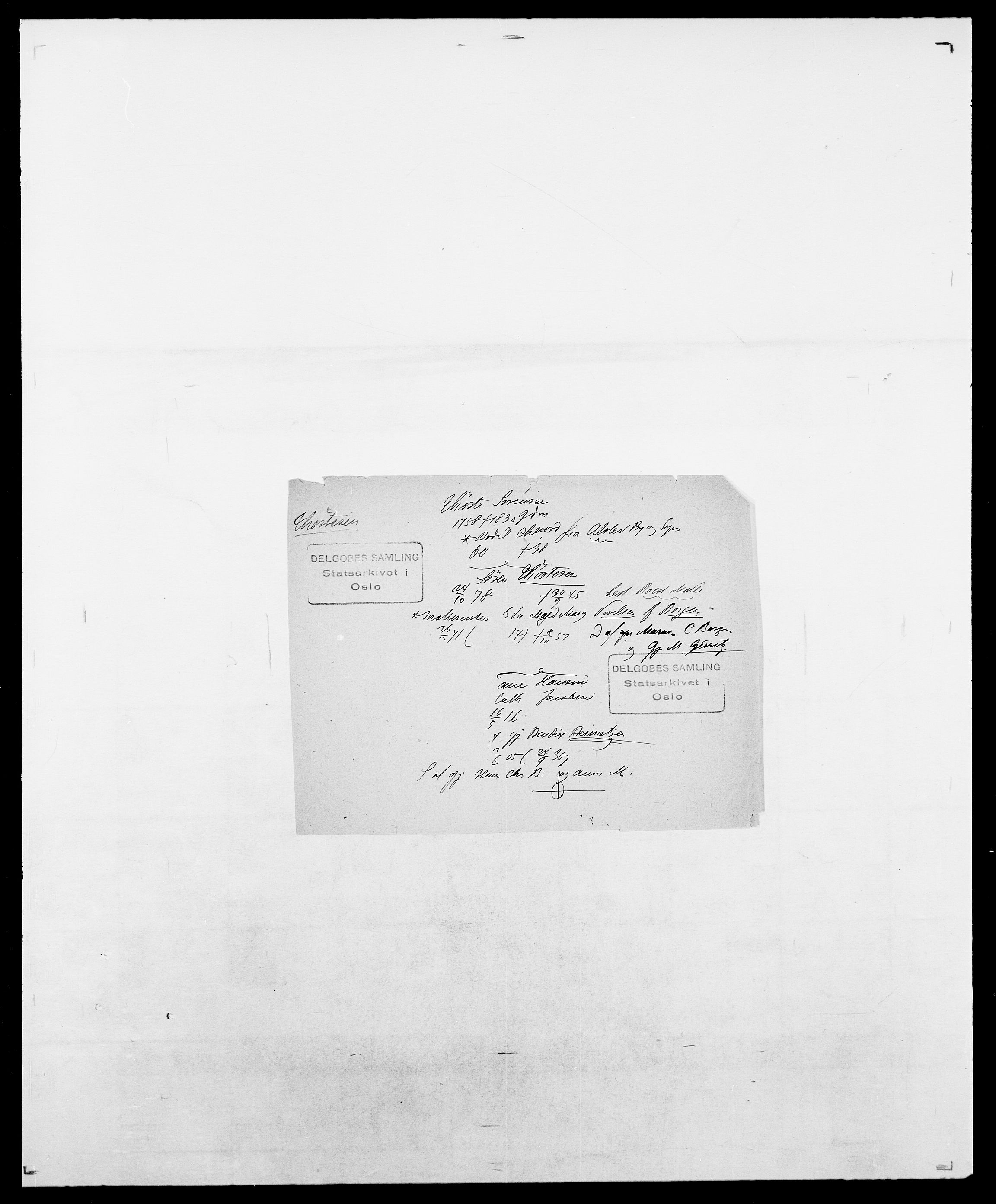 Delgobe, Charles Antoine - samling, AV/SAO-PAO-0038/D/Da/L0039: Thorsen - Urup, s. 9