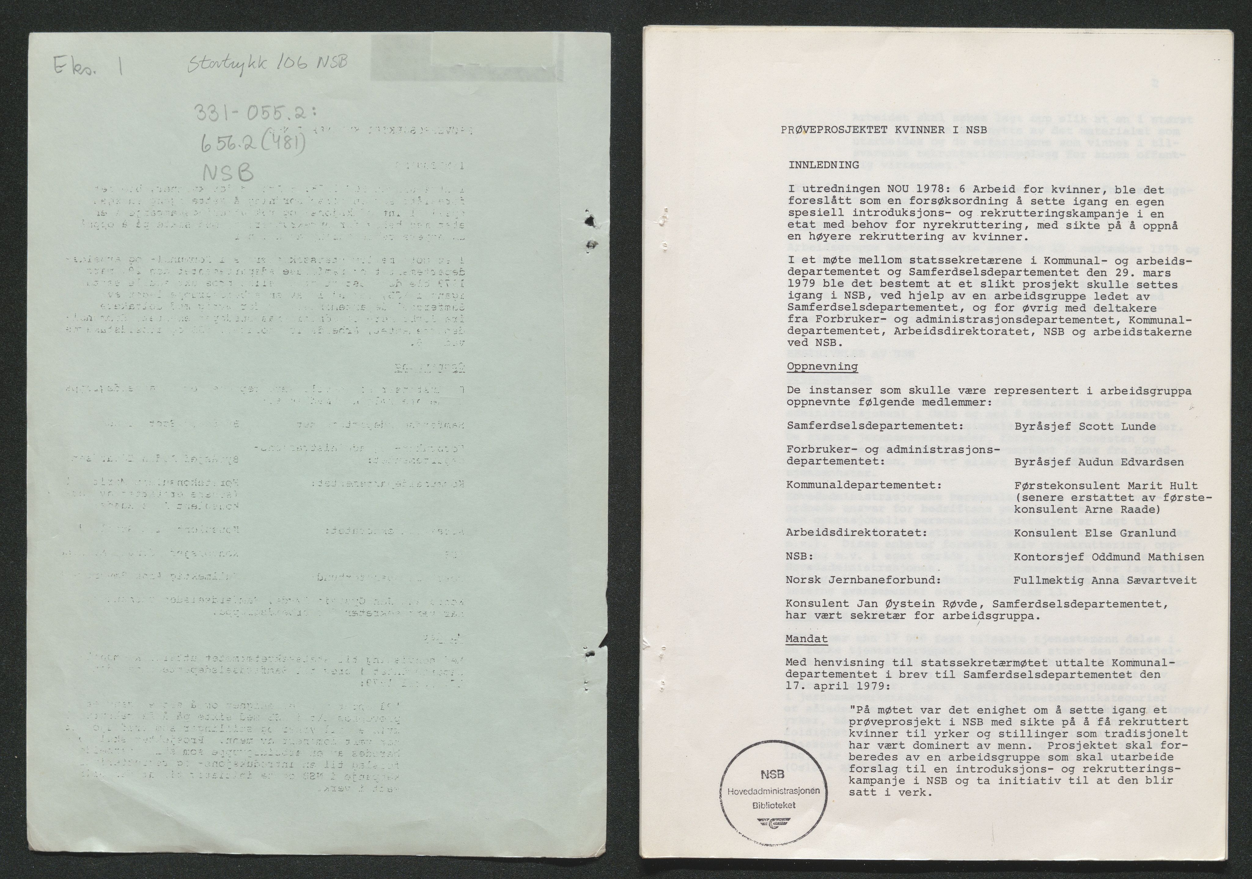 Norges Statsbaner Bibliotek (NSB), AV/SAKO-A-355/F/Fb/L0002: Stortrykk 76 - 139, 1952-2002