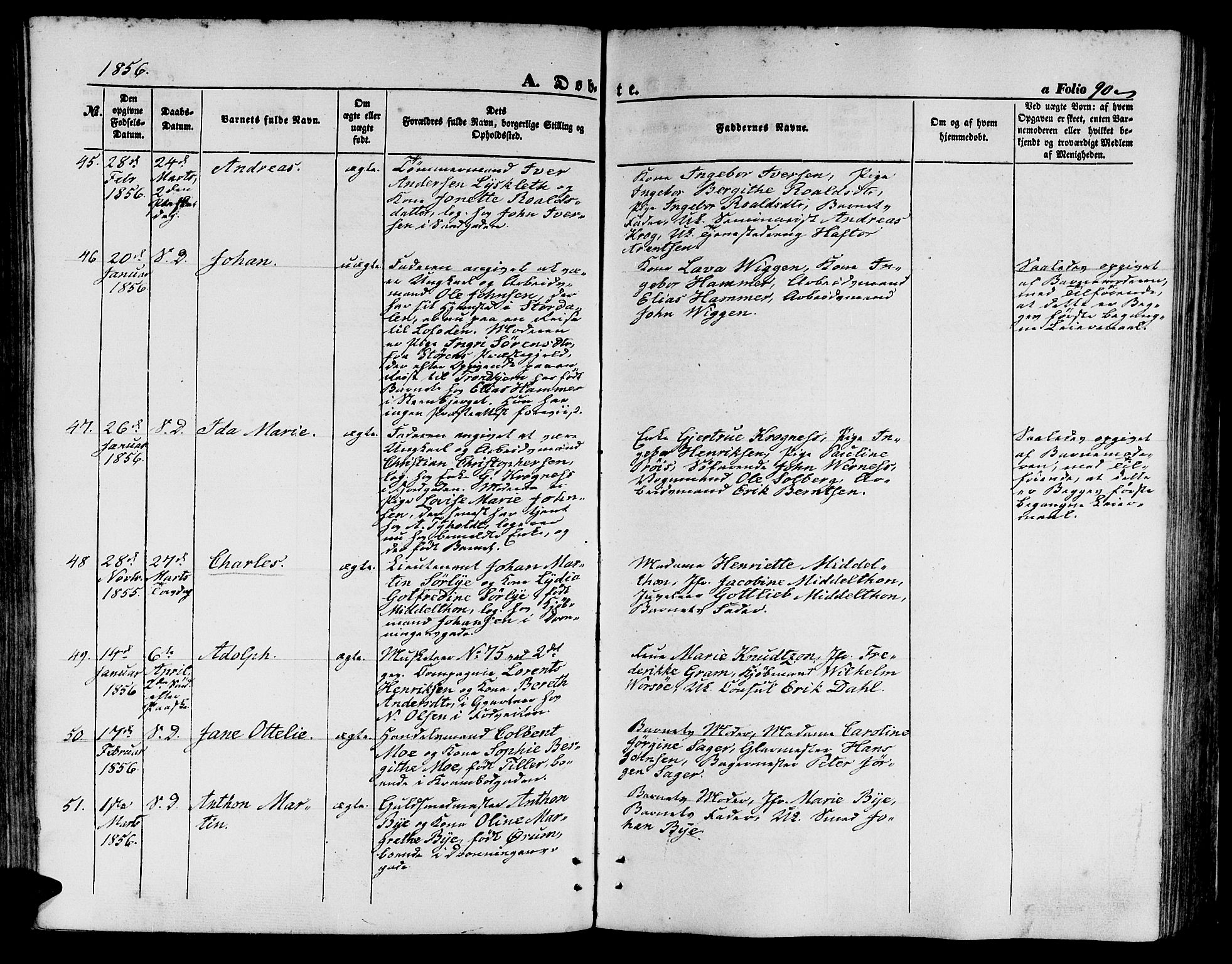 Ministerialprotokoller, klokkerbøker og fødselsregistre - Sør-Trøndelag, SAT/A-1456/602/L0138: Klokkerbok nr. 602C06, 1853-1858, s. 90