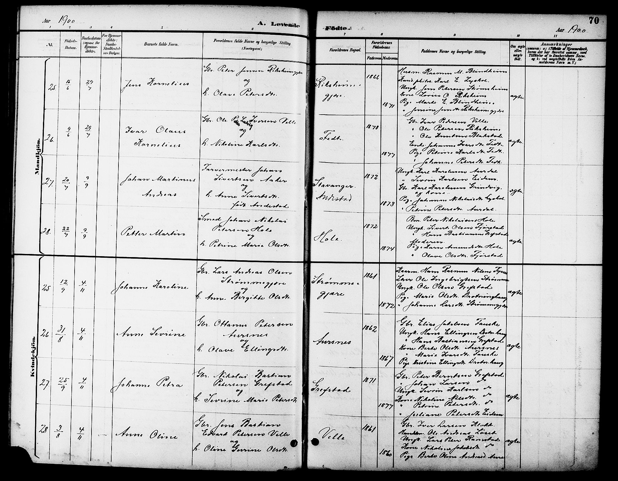 Ministerialprotokoller, klokkerbøker og fødselsregistre - Møre og Romsdal, AV/SAT-A-1454/523/L0340: Klokkerbok nr. 523C03, 1892-1902, s. 70