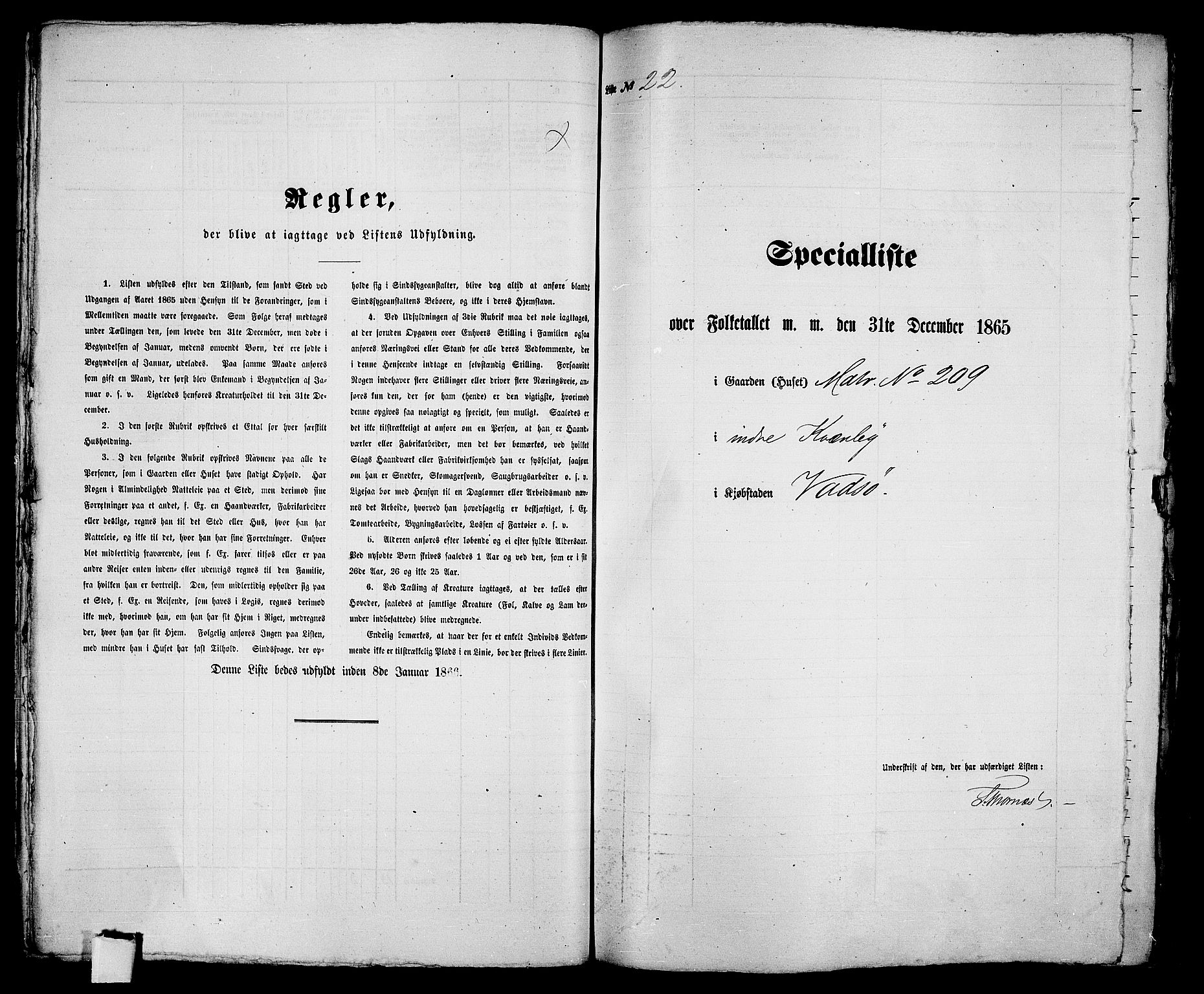 RA, Folketelling 1865 for 2003B Vadsø prestegjeld, Vadsø kjøpstad, 1865, s. 49