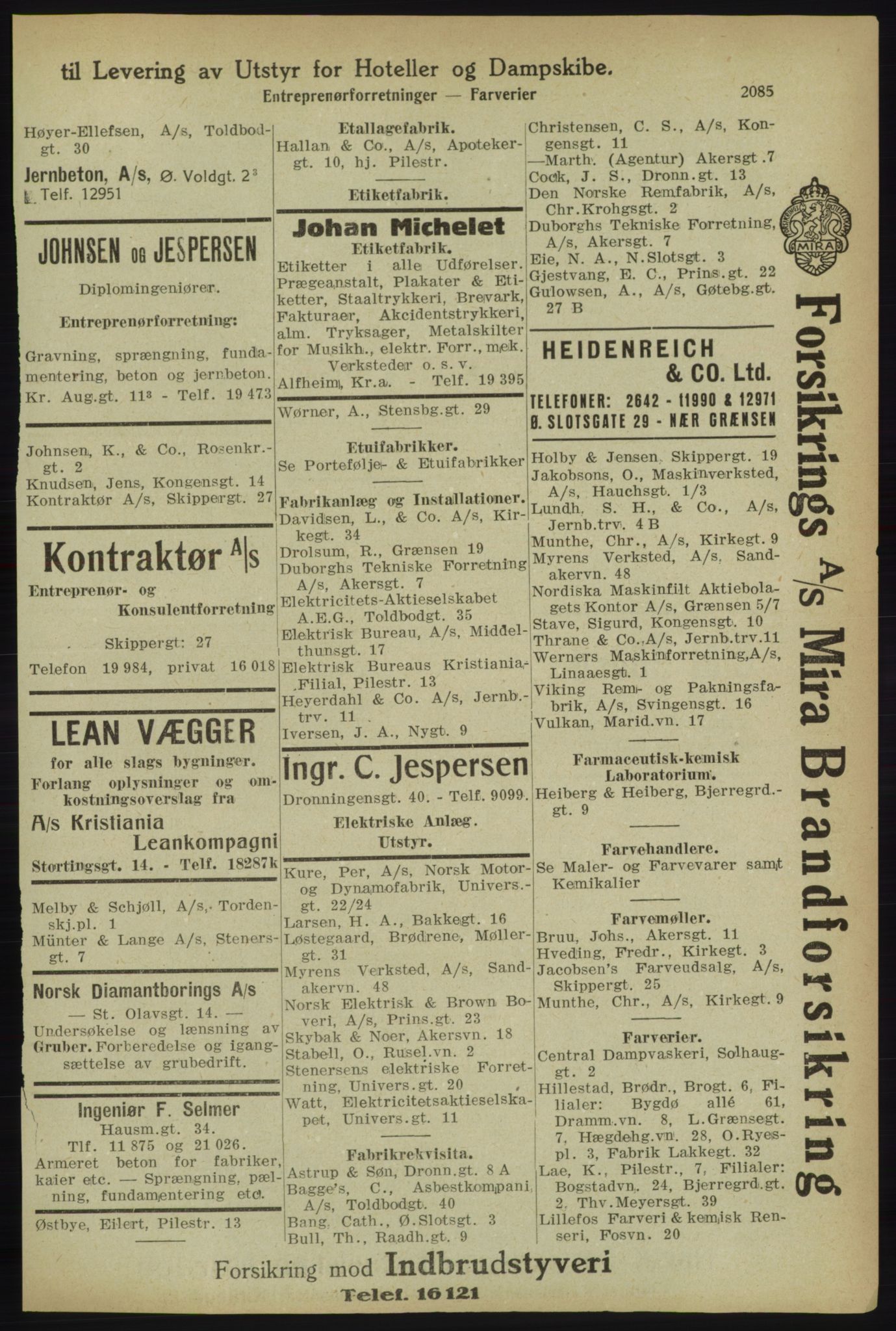 Kristiania/Oslo adressebok, PUBL/-, 1918, s. 2238